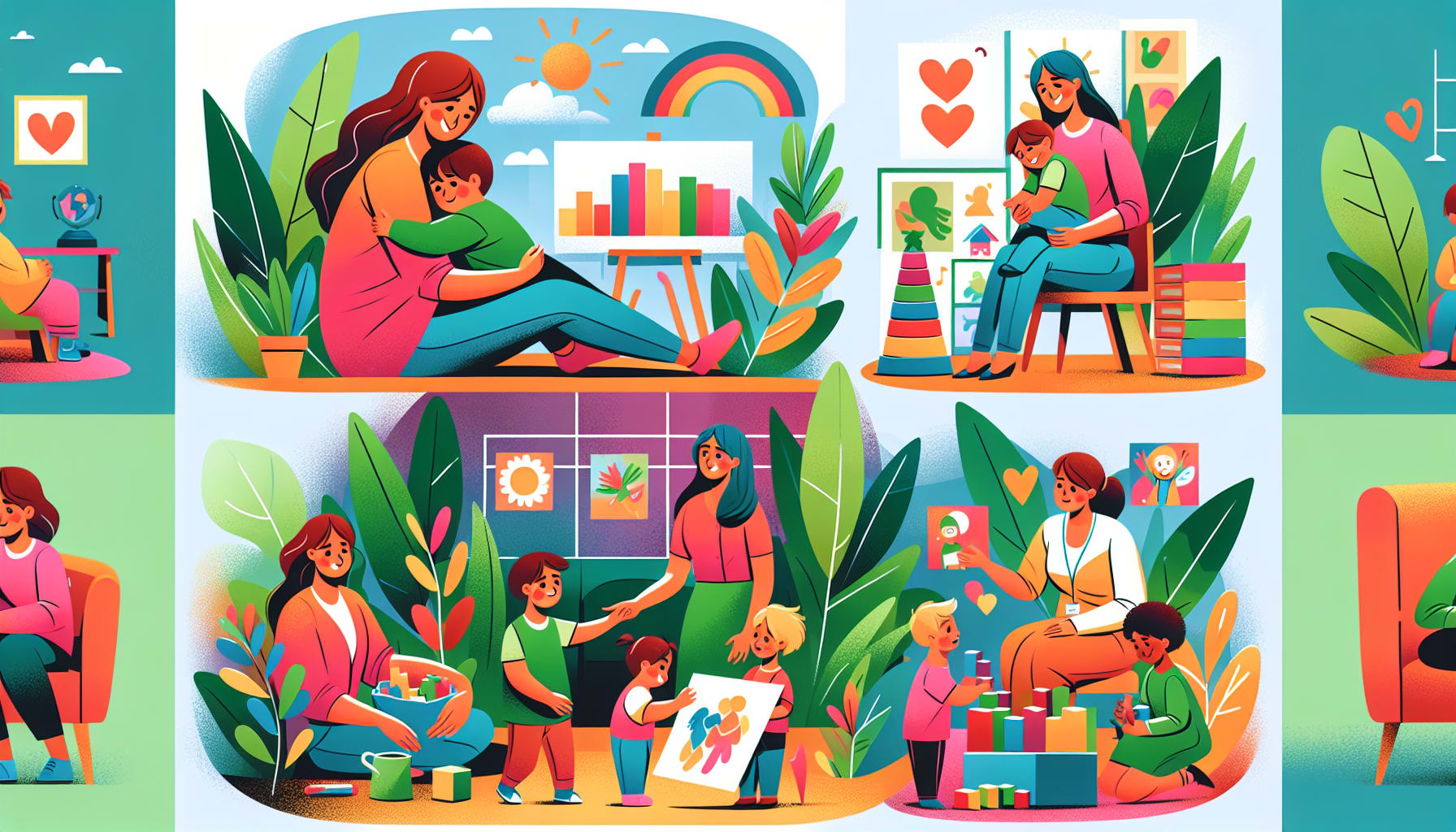 An illustration highlighting the role of early intervention in attachment issues.