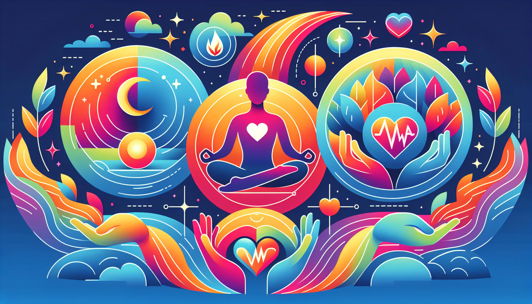 An illustration showing the benefits of progressive muscle relaxation.