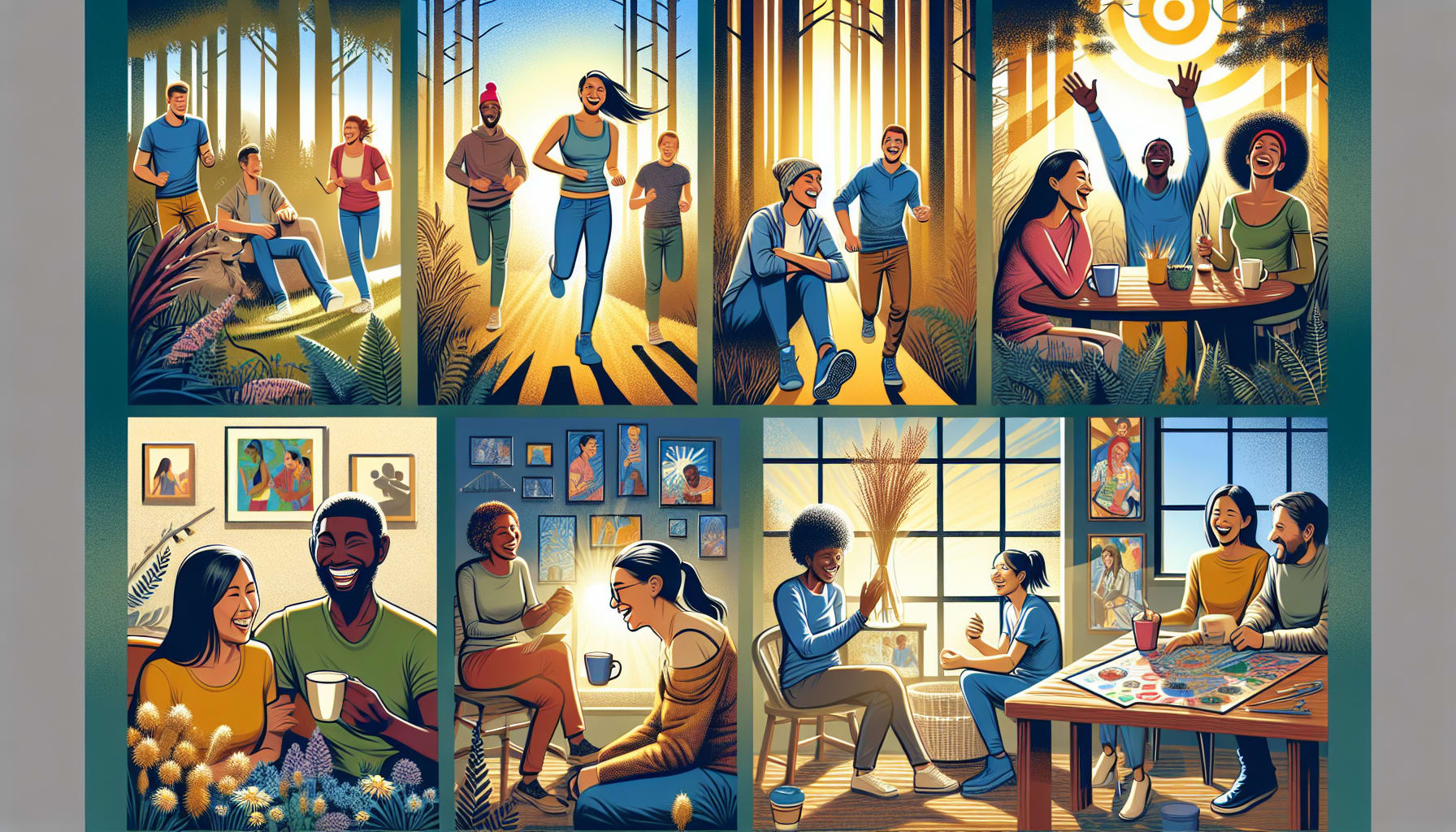 An illustration depicting real-life applications of behavioral activation.