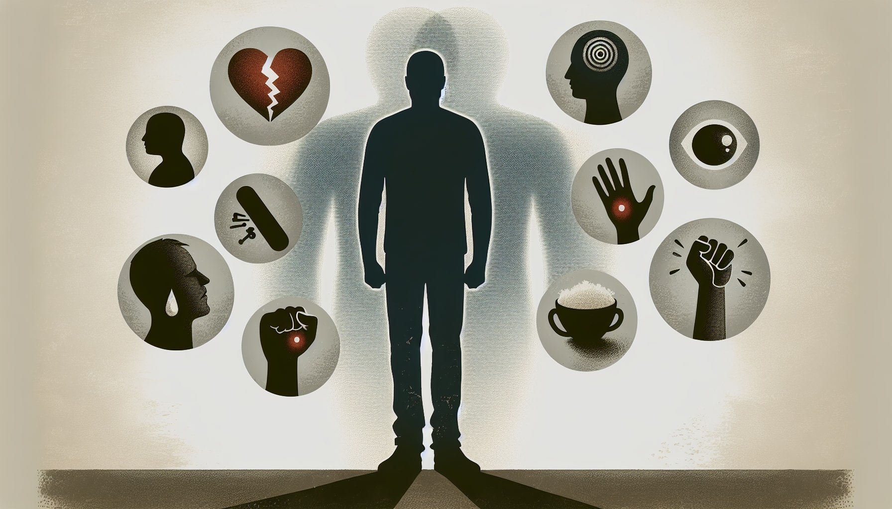 An illustration highlighting common signs of domestic violence.