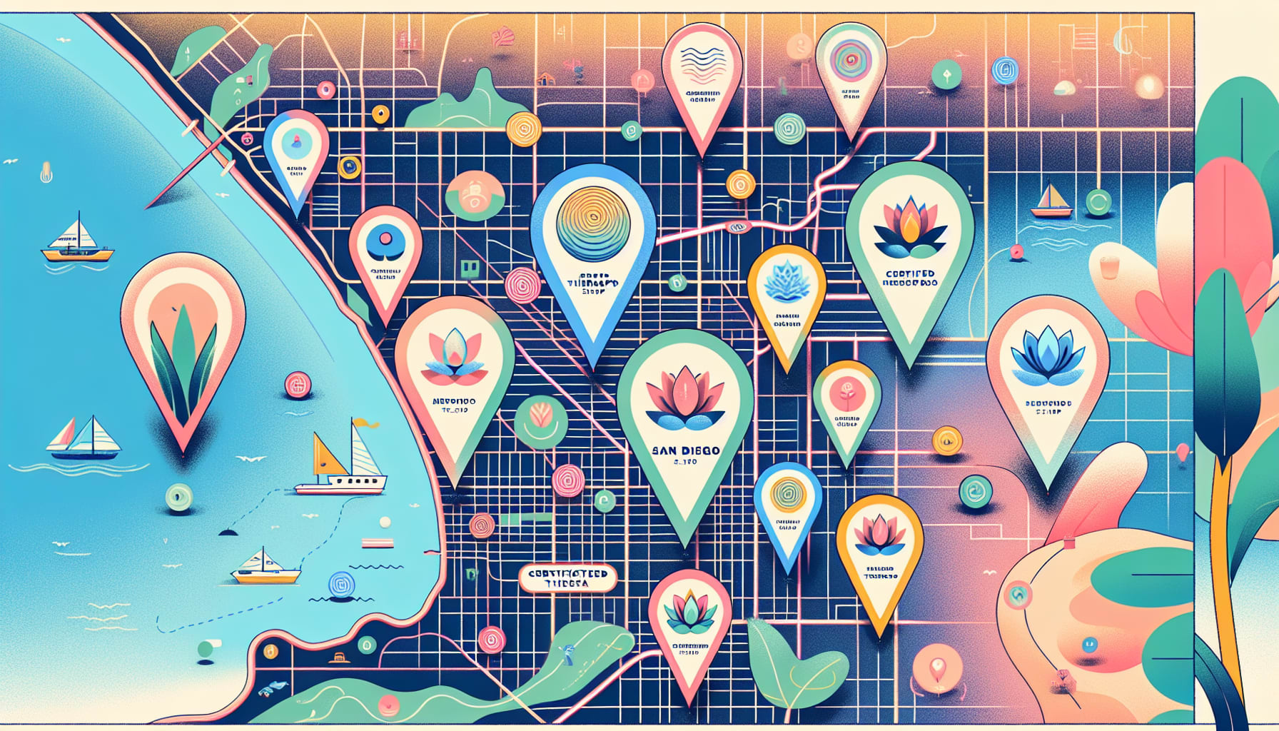 A visual representation of finding a certified EMDR therapist in San Diego.