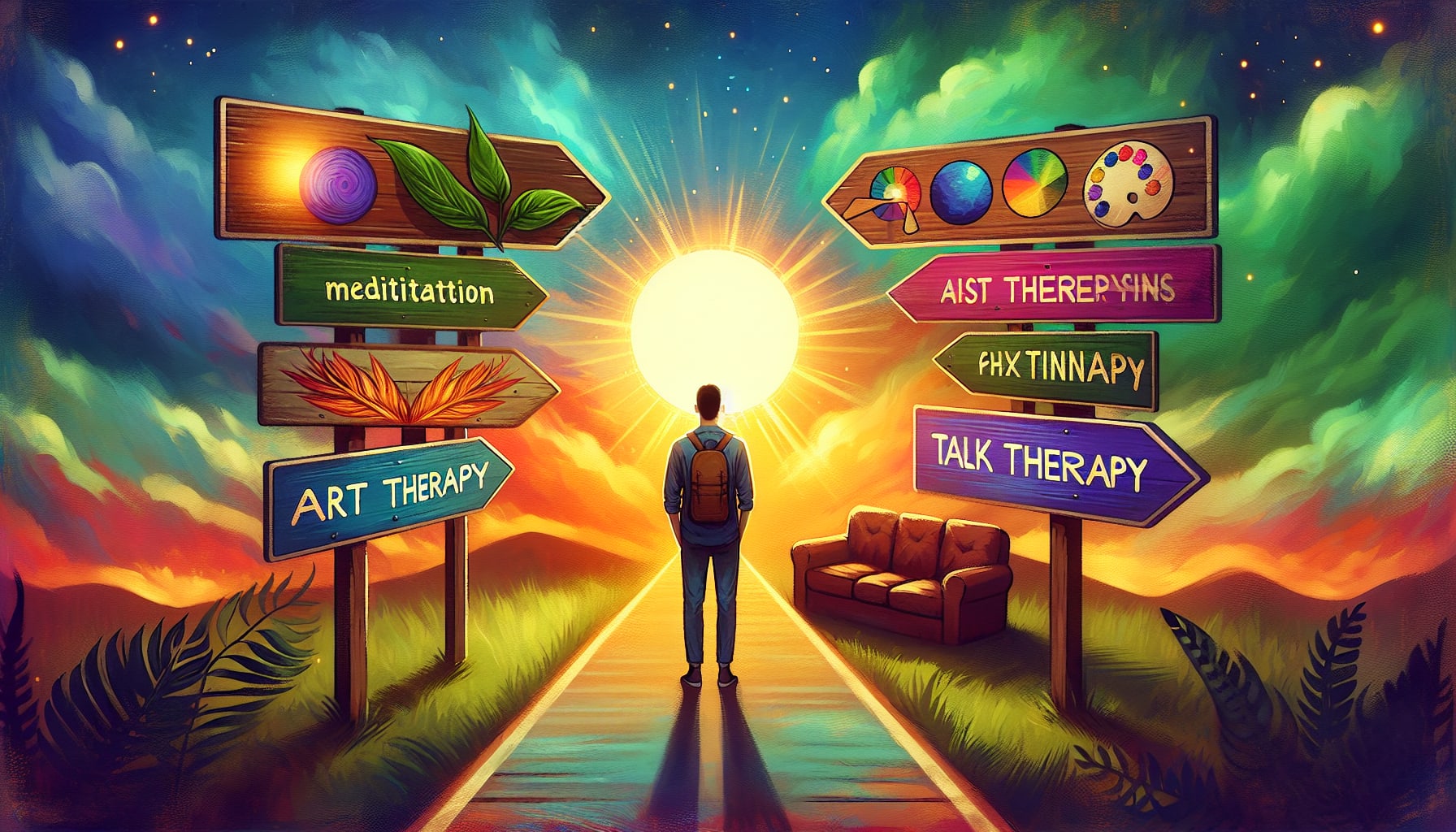 A visual representation of the process of matching with the right therapist on your healing journey.