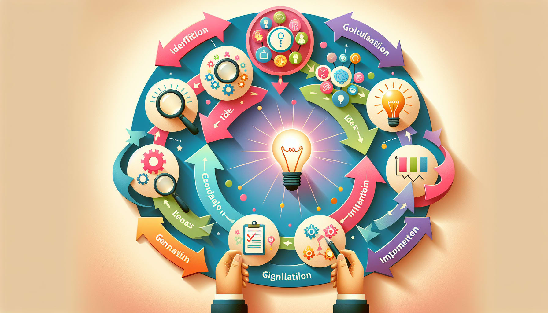 An illustration of the problem solving process in PST.