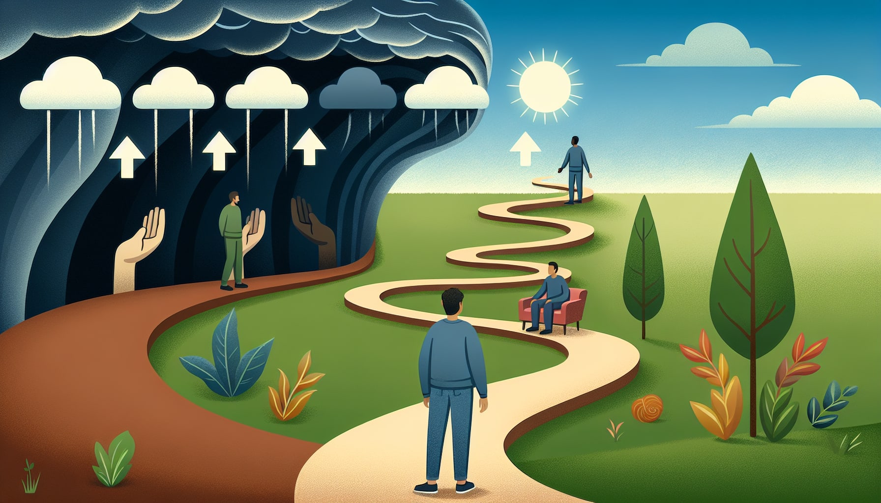 Illustration of exposure therapy