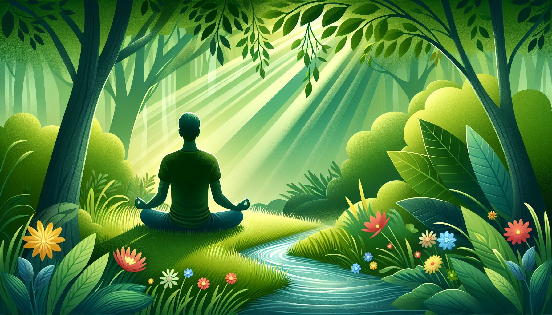An illustration of mindfulness practices in cognitive behavioral therapy.