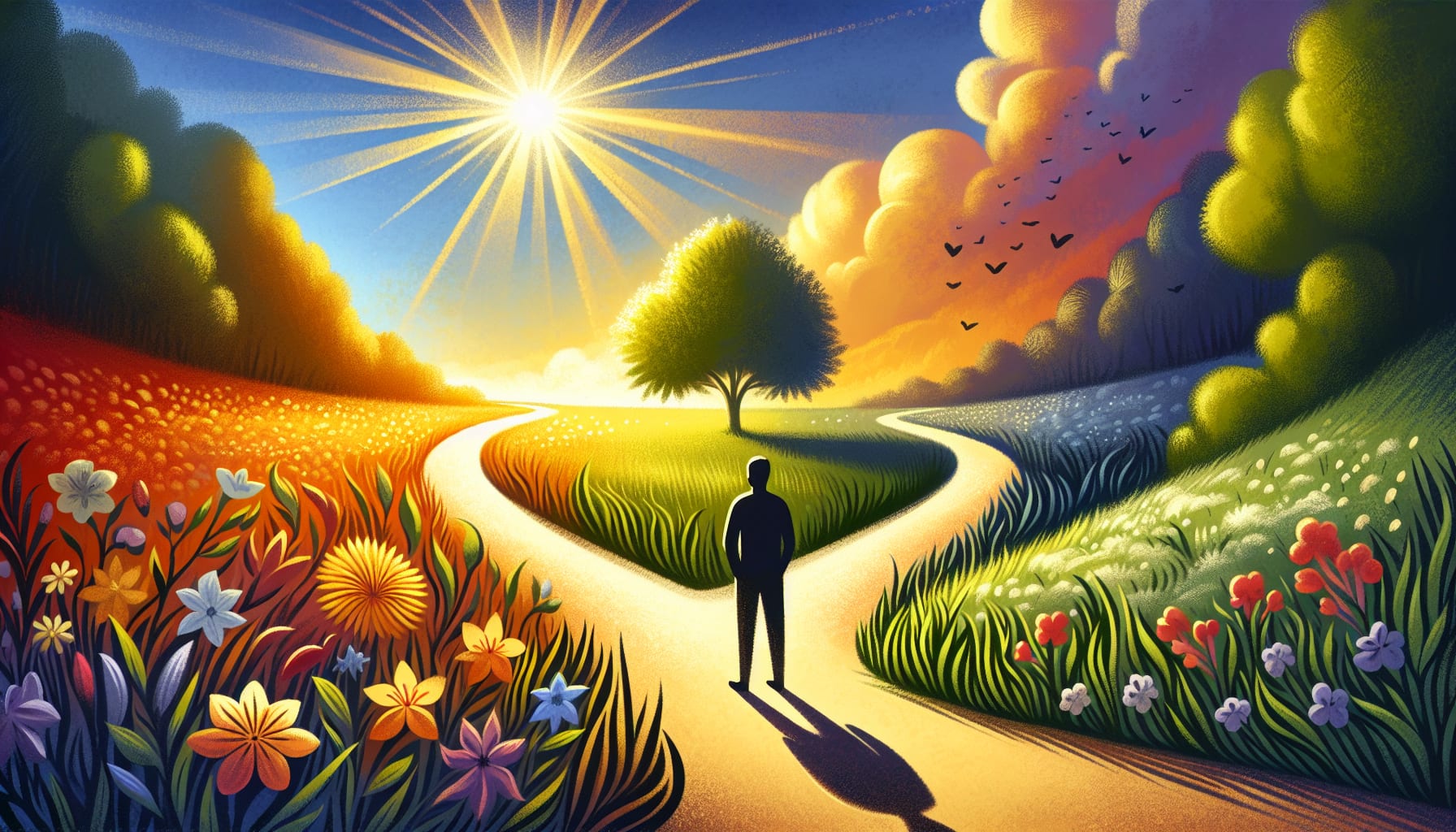 An illustration of a person starting their therapeutic journey with support.