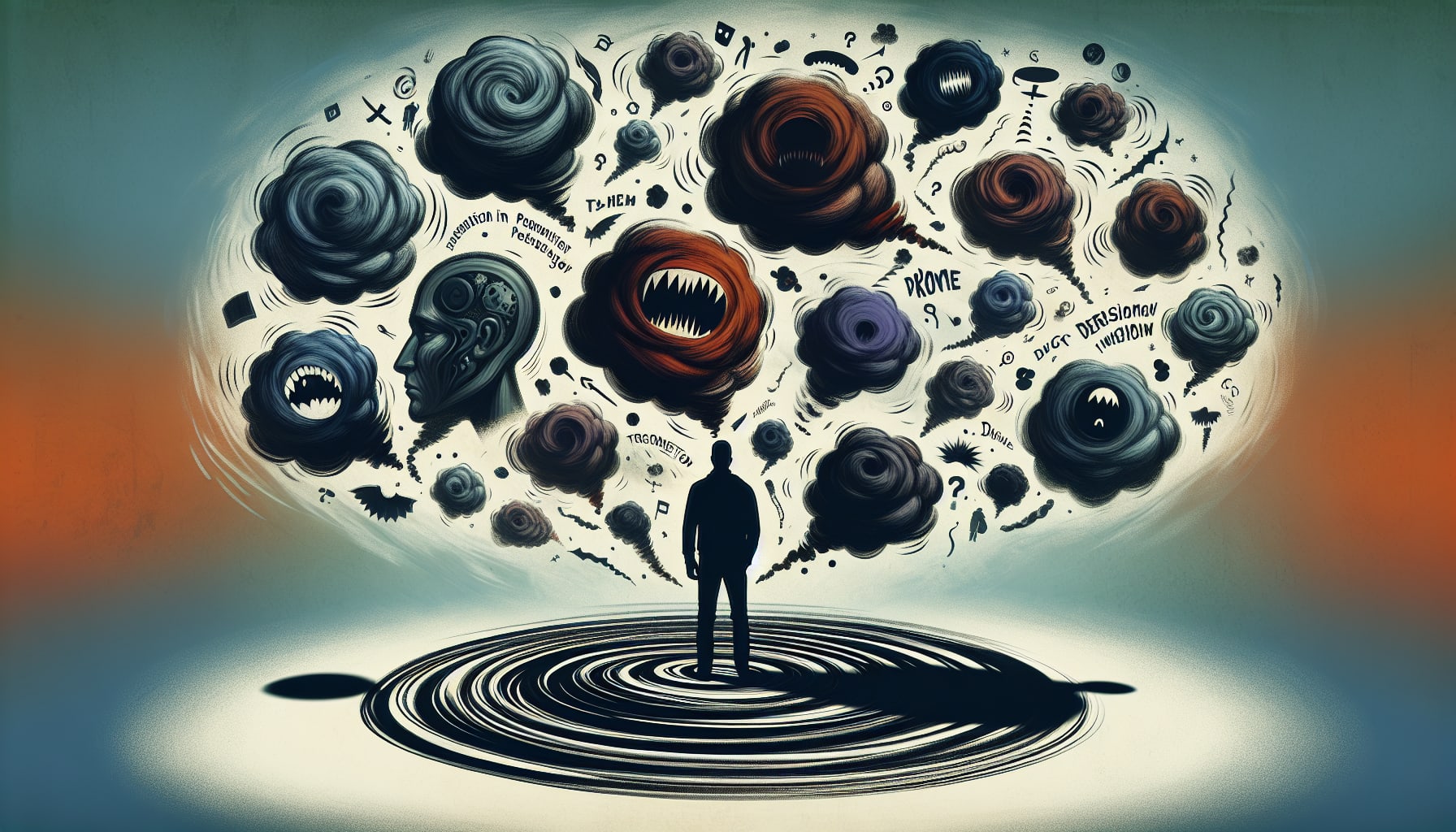 An illustration representing the concept of personalization in cognitive distortion.