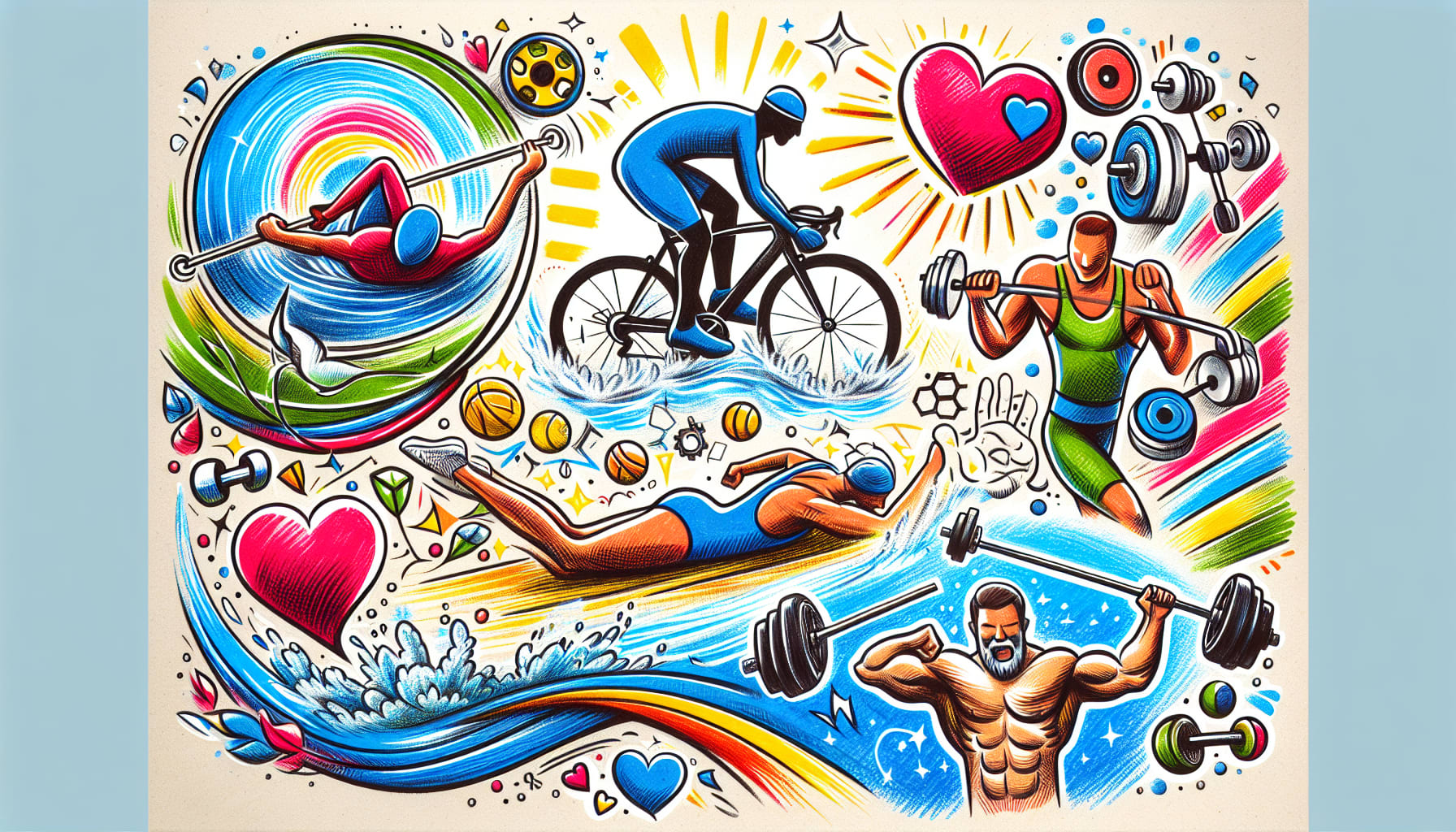 An illustration representing physical health benefits from regular exercise.