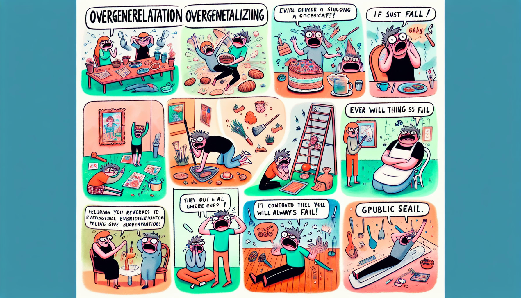 Examples of overgeneralization in everyday situations.