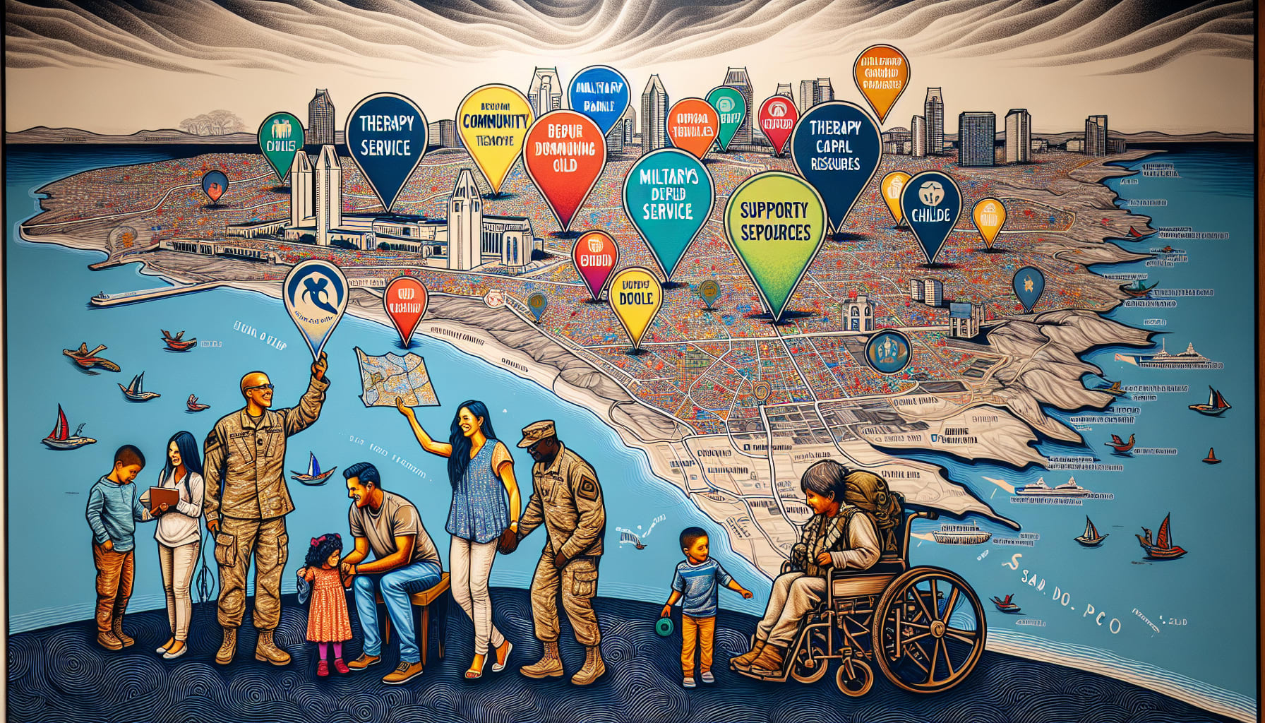 Accessing therapy services in San Diego for military families.