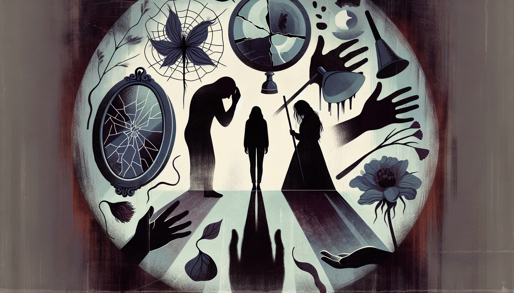 An illustration showing the impact of domestic violence on victims.
