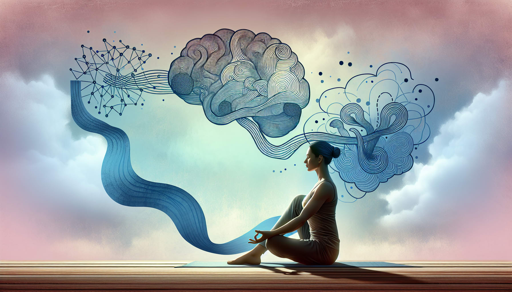 Illustration of yoga and meditation techniques in Y CBT