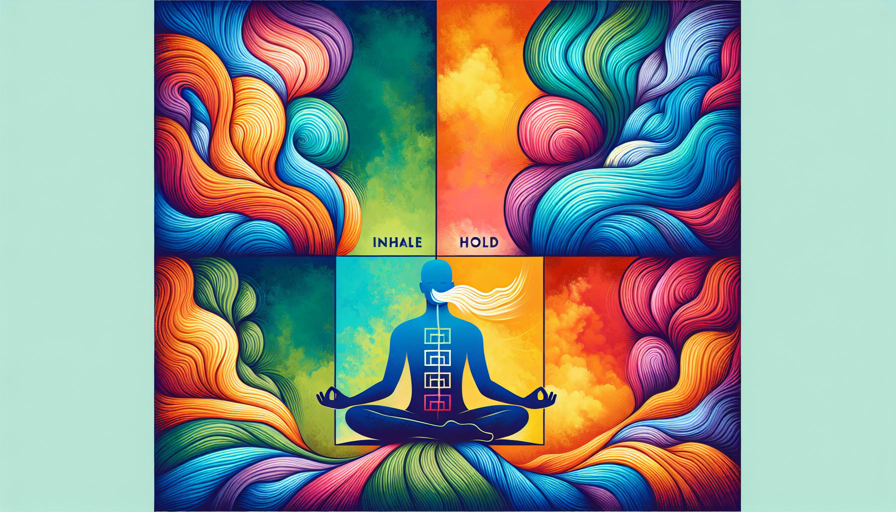 An illustration depicting the concept of box breathing.