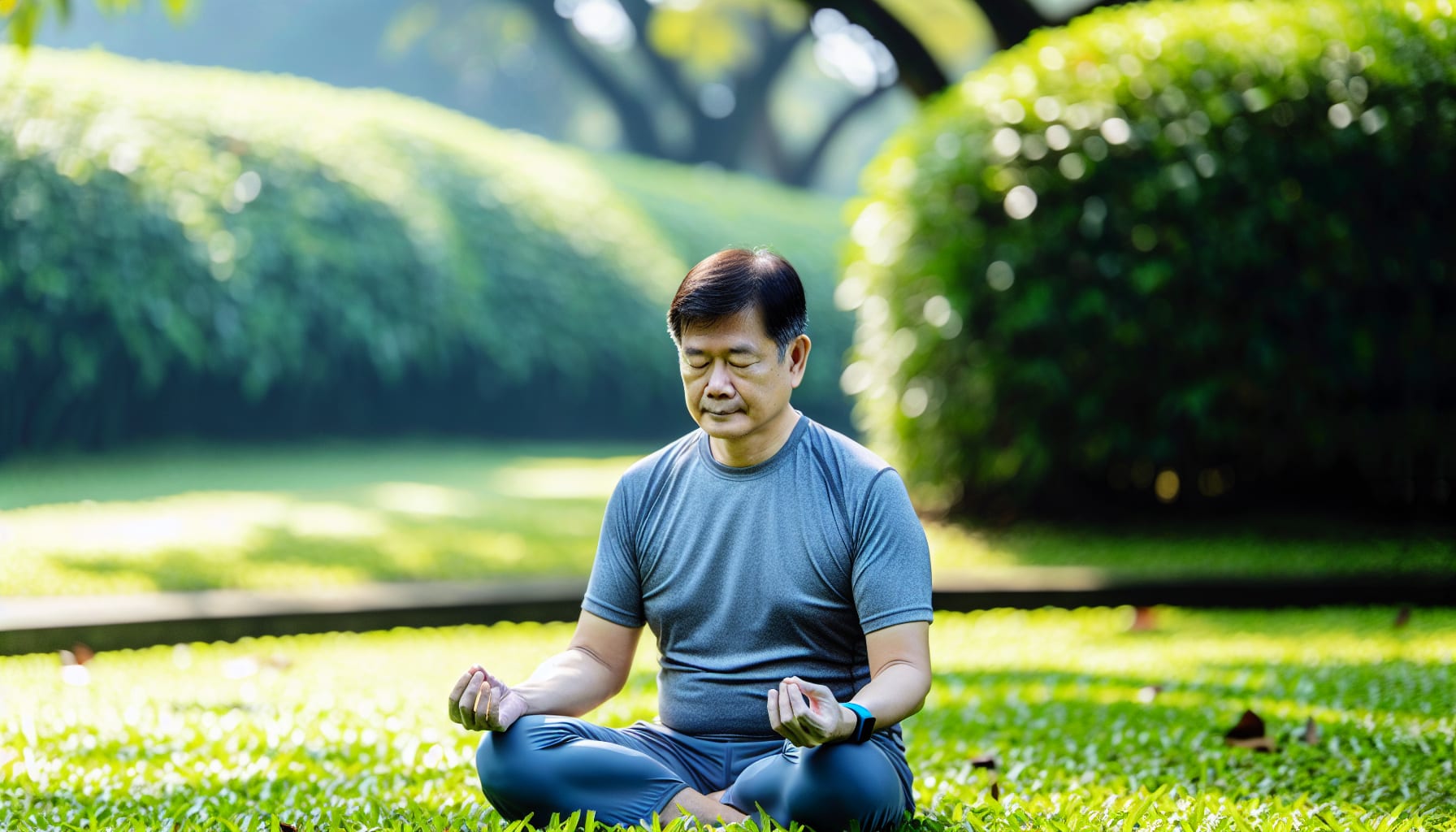 Photo of a person practicing mindfulness