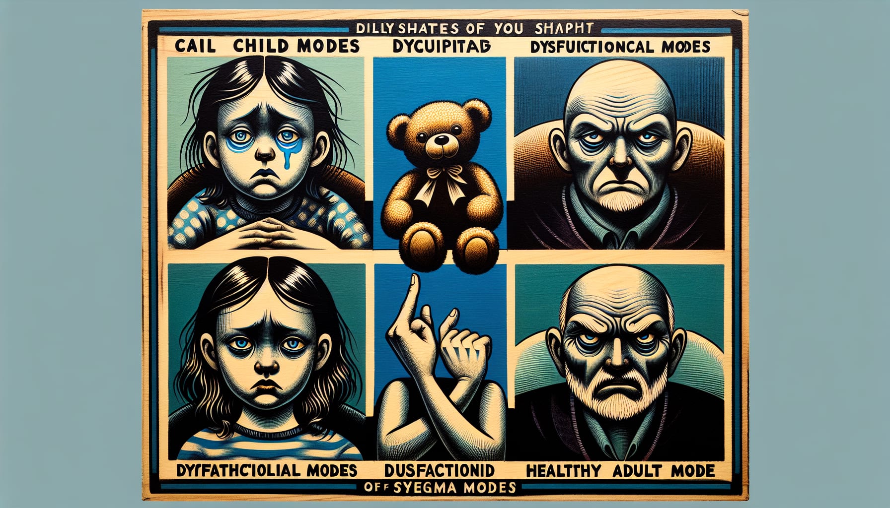 Illustration of different emotional states in relationship interactions