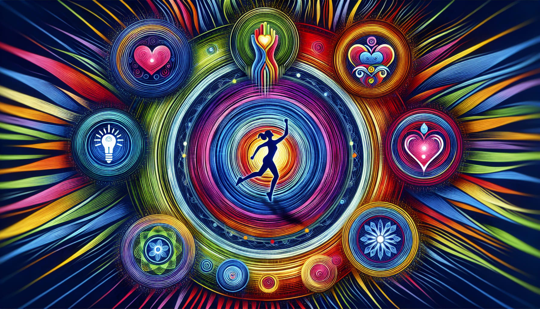 An illustration depicting the ripple effect of regular exercise on various aspects of life.