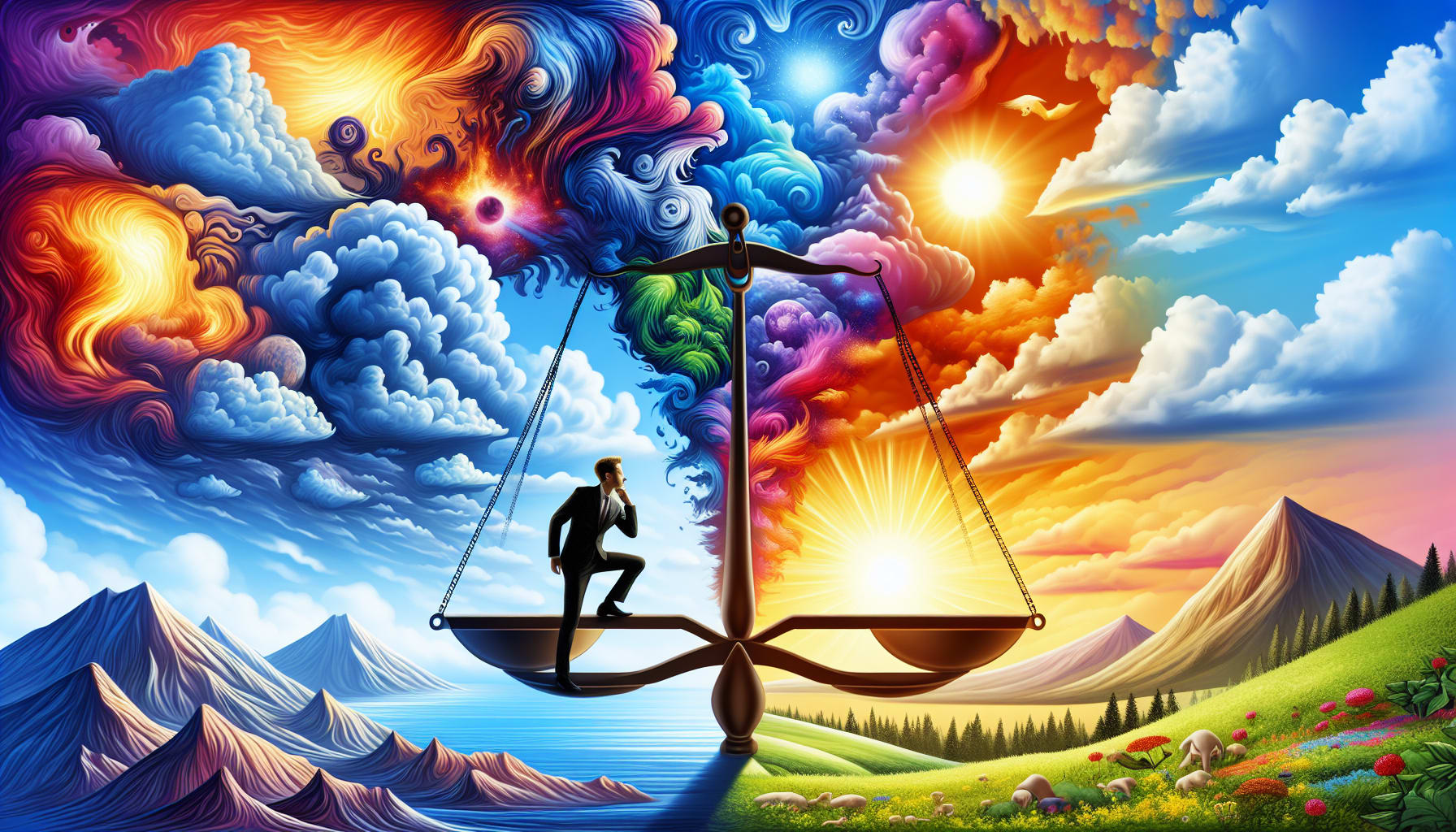 An illustration highlighting the benefits of embracing a balanced perspective in life.
