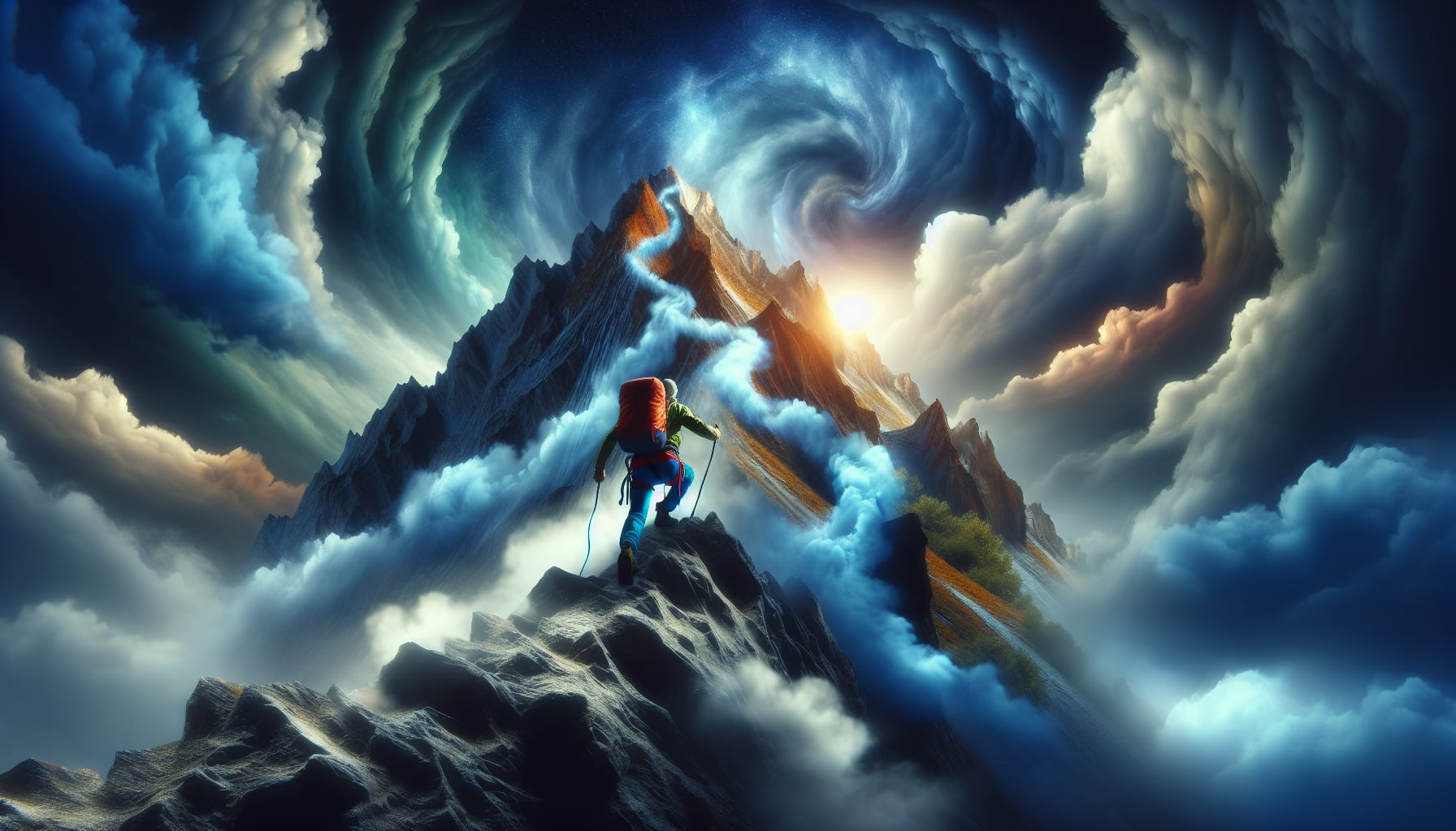 An artistic representation of overcoming challenges in therapy as part of your healing journey.