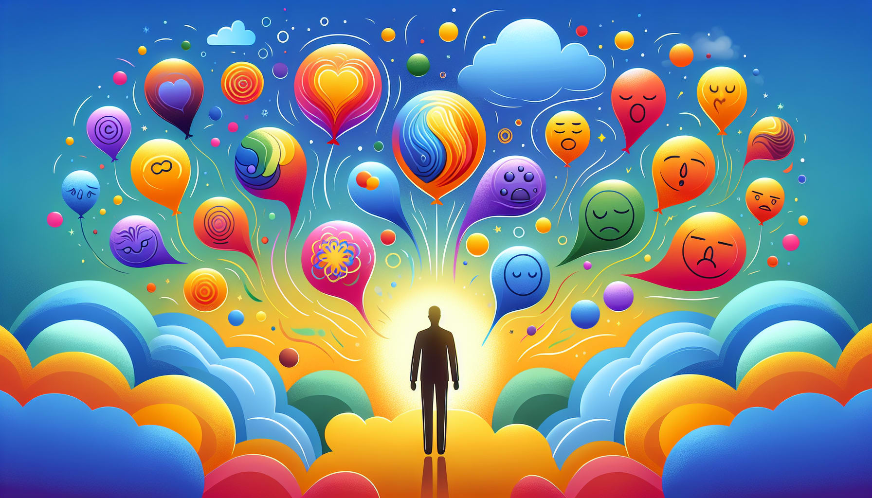 An illustration showcasing the benefits of practicing cognitive defusion.