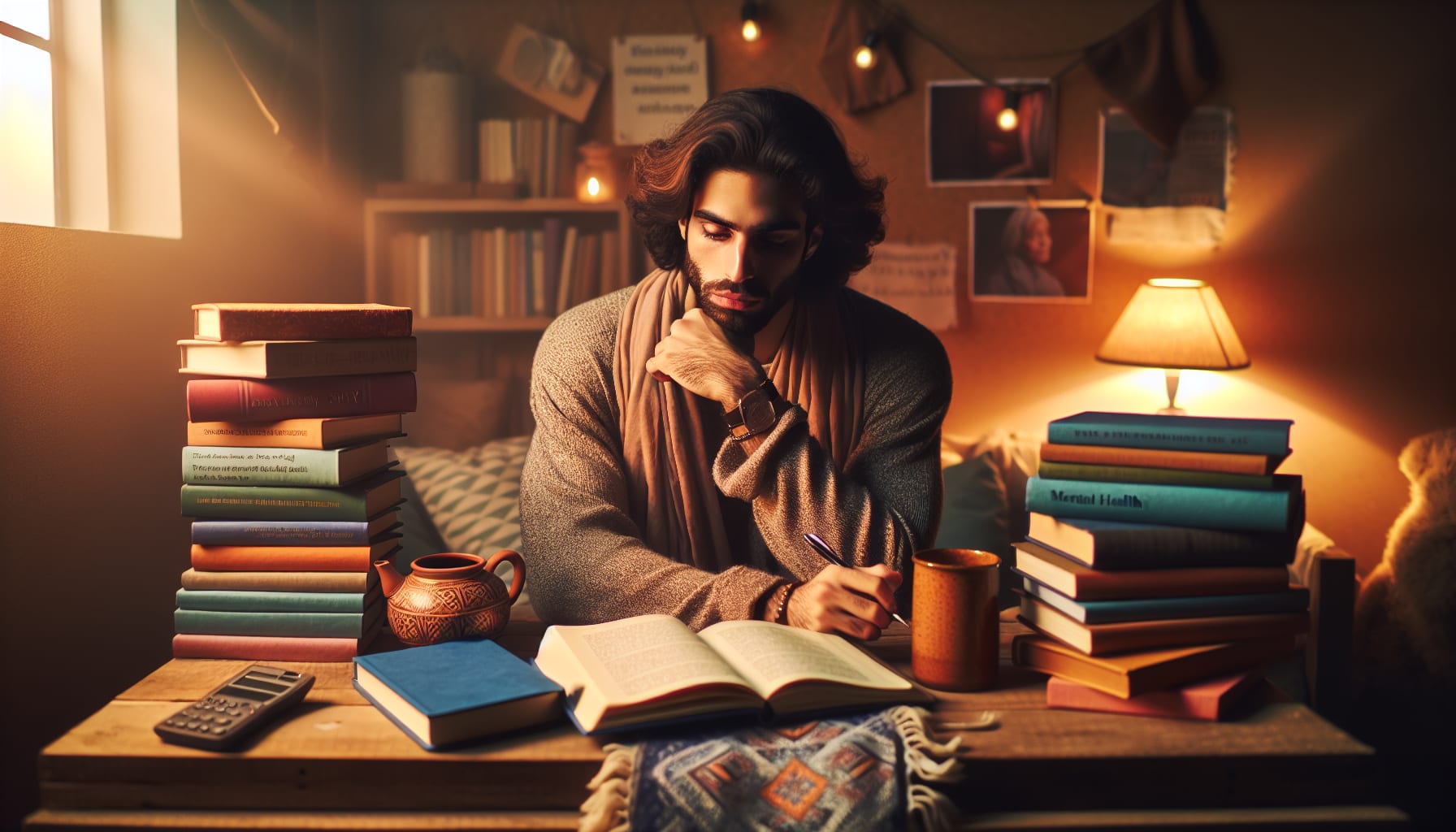 An illustration depicting a person contemplating their therapy needs as part of their healing journey.