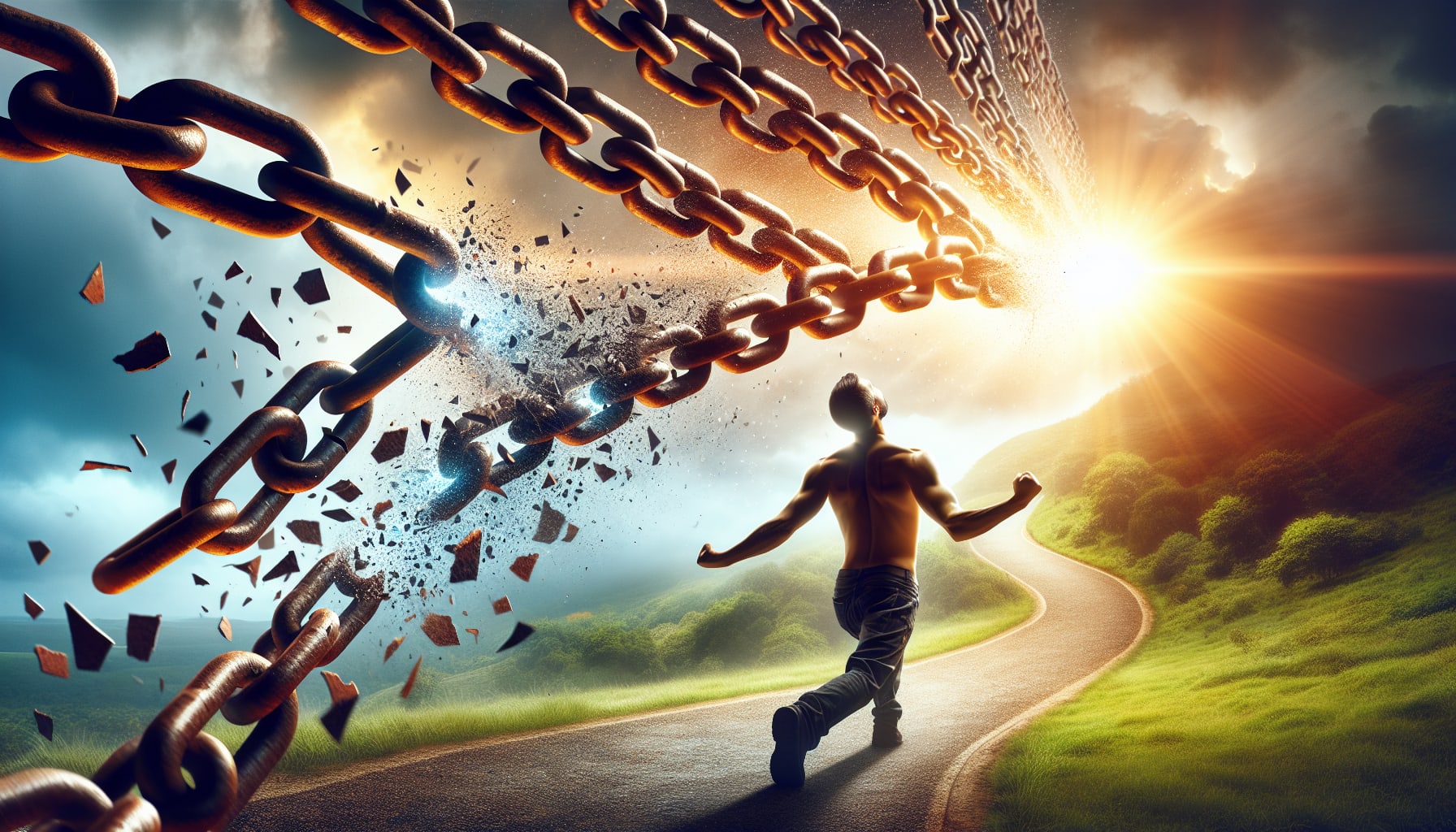 An illustration depicting the steps to break free from Stockholm Syndrome.
