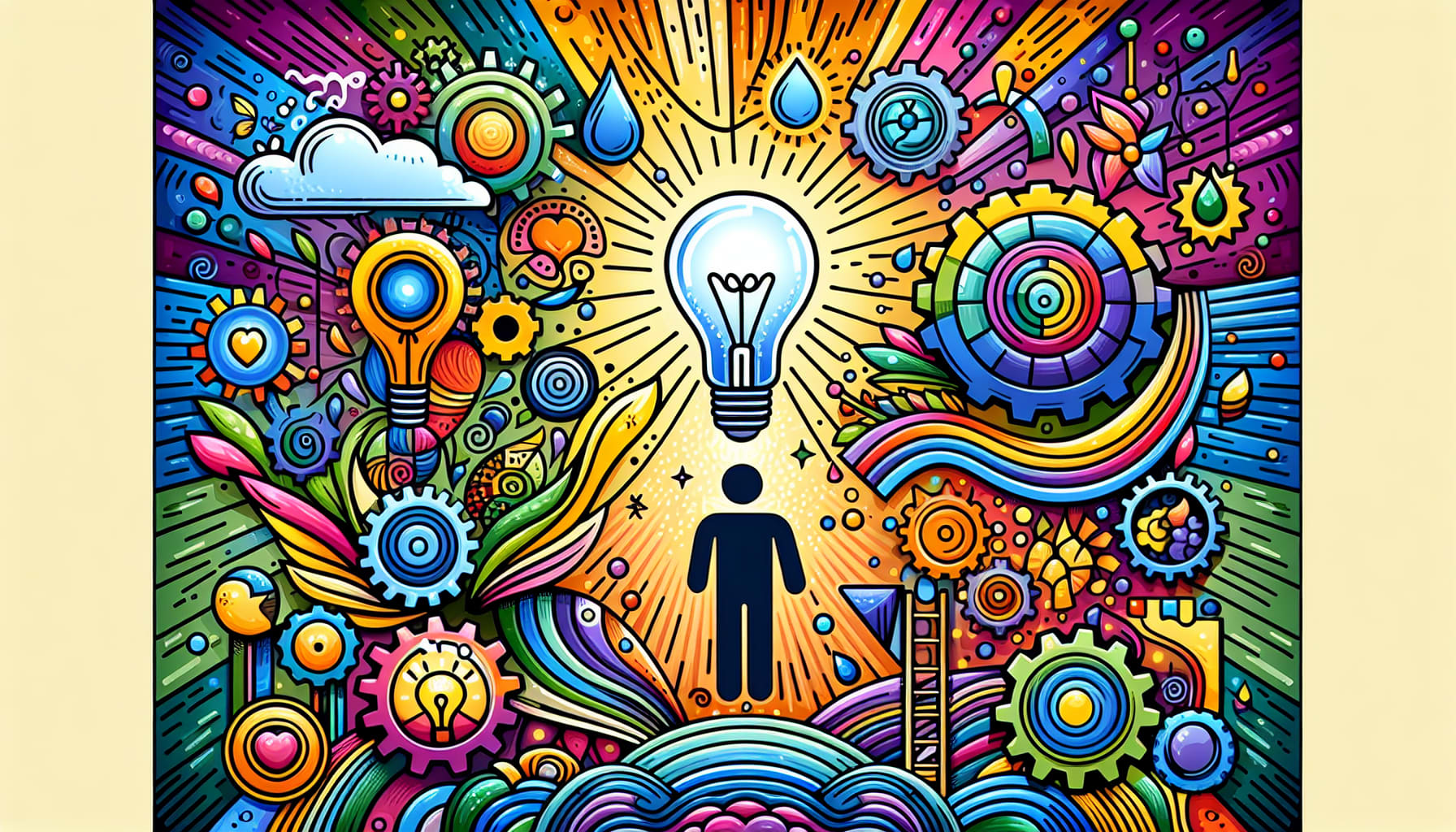 An illustration of key CBT skills for mental health improvement.