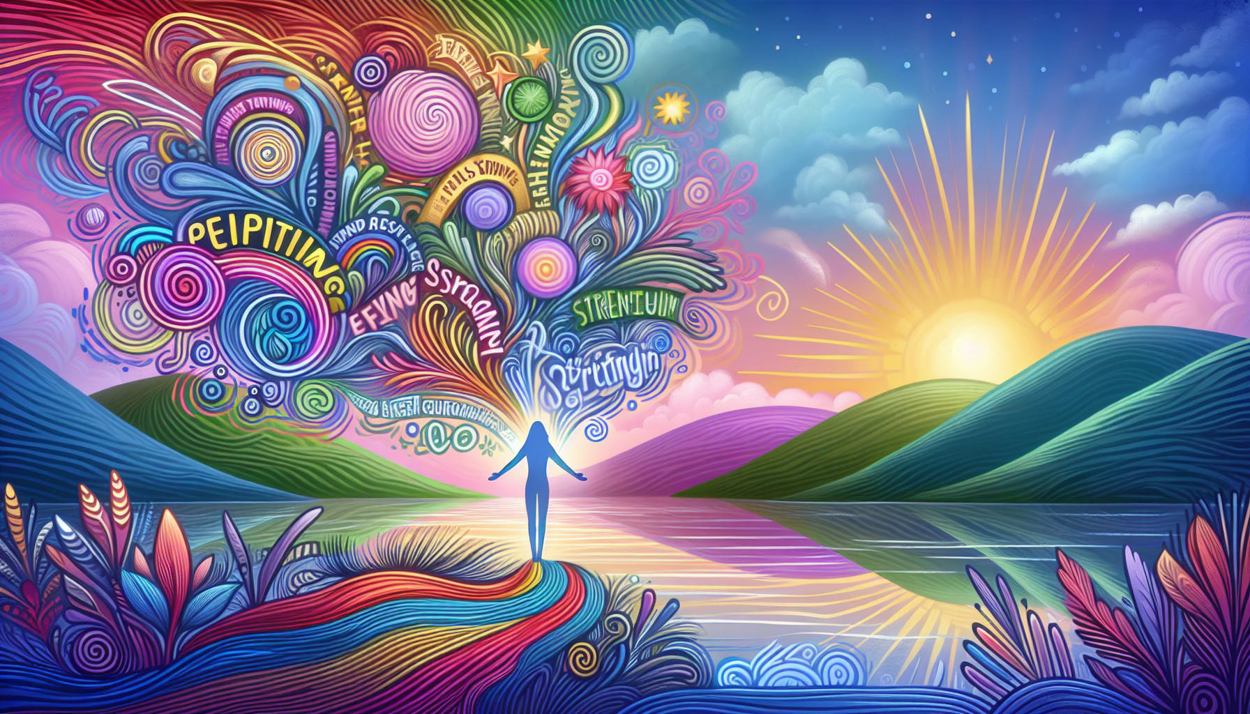 An illustration depicting the concept of positive affirmations and their impact on mindset.
