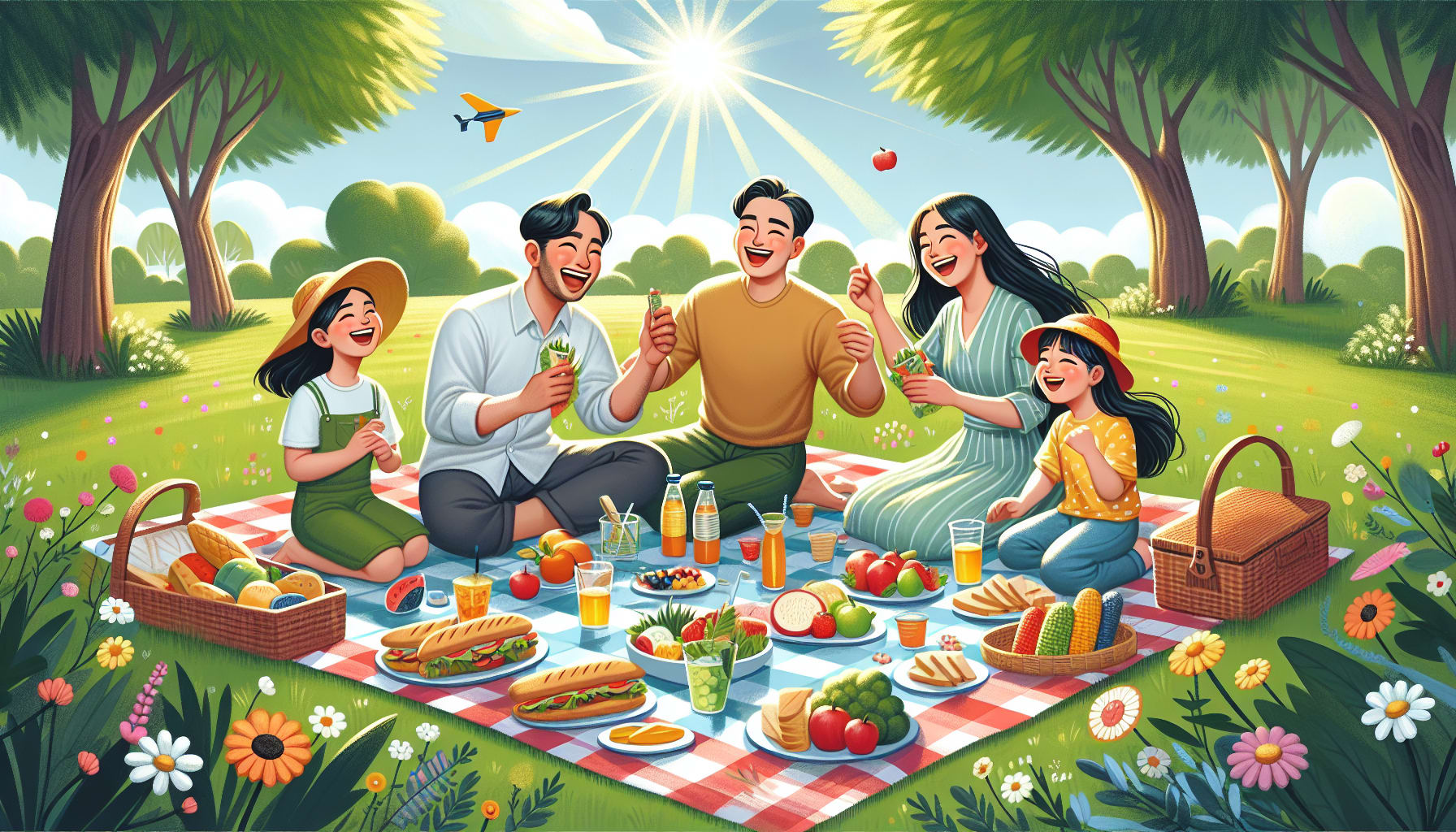 An illustration of a family engaging in activities that promote healthy relationships.