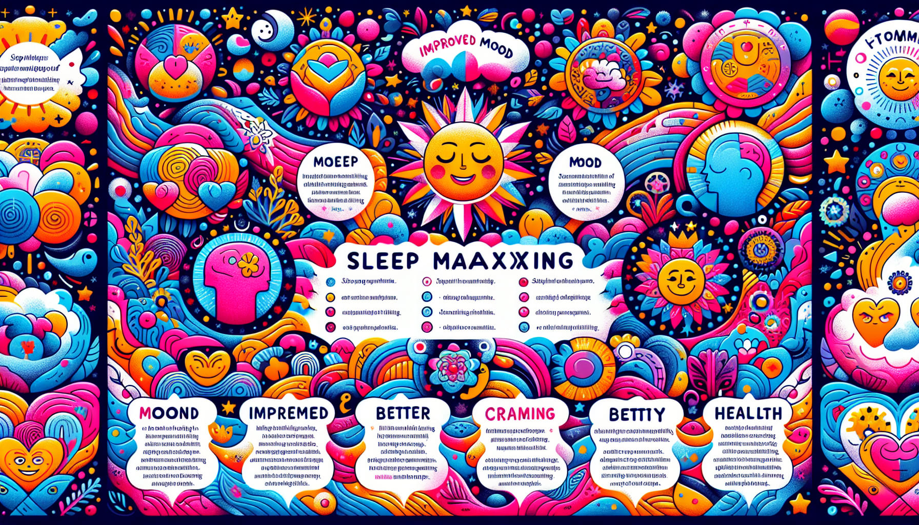 An infographic illustrating the benefits of sleepmaxxing.