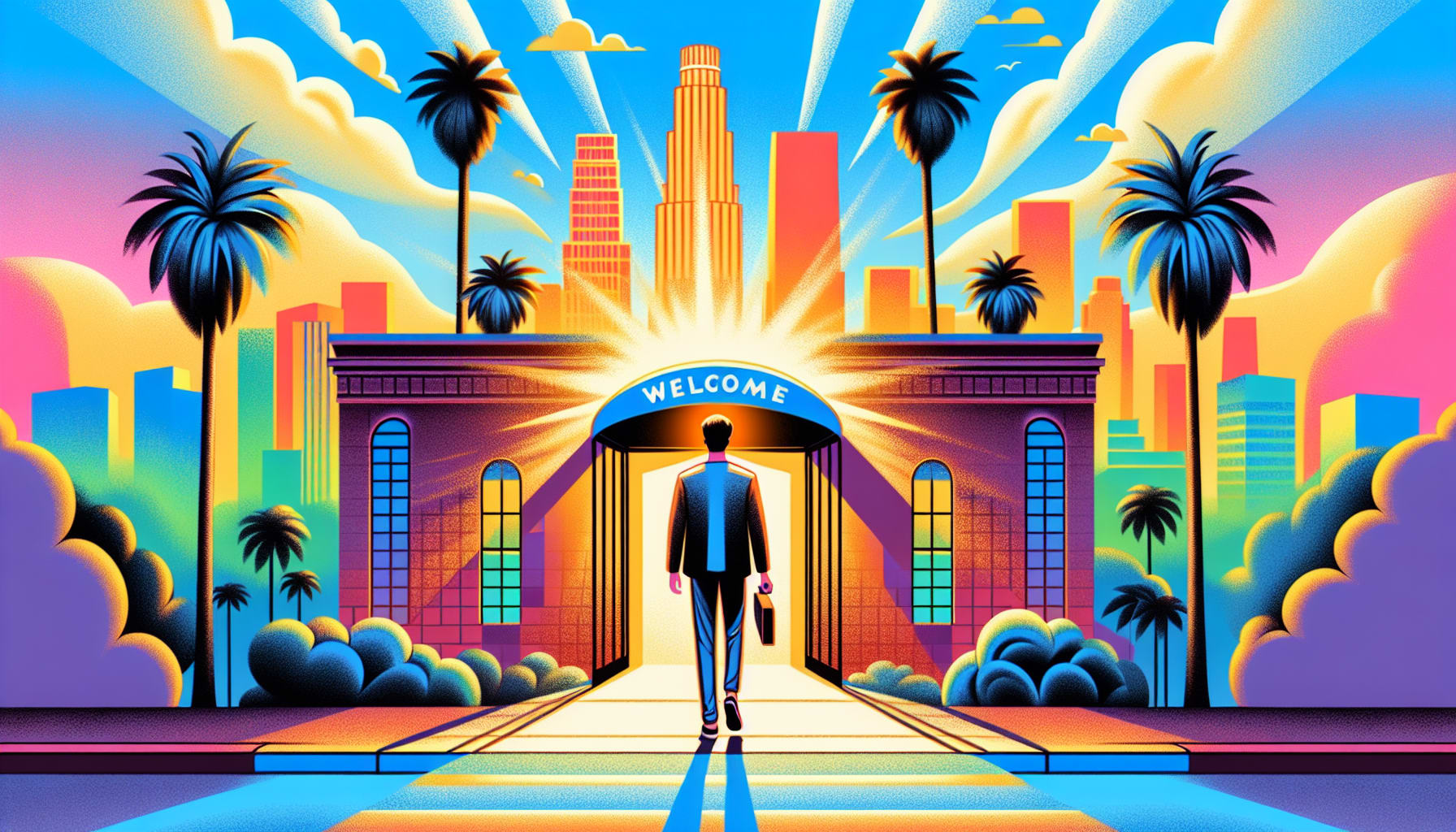 An illustration showing how to start therapy in Los Angeles.