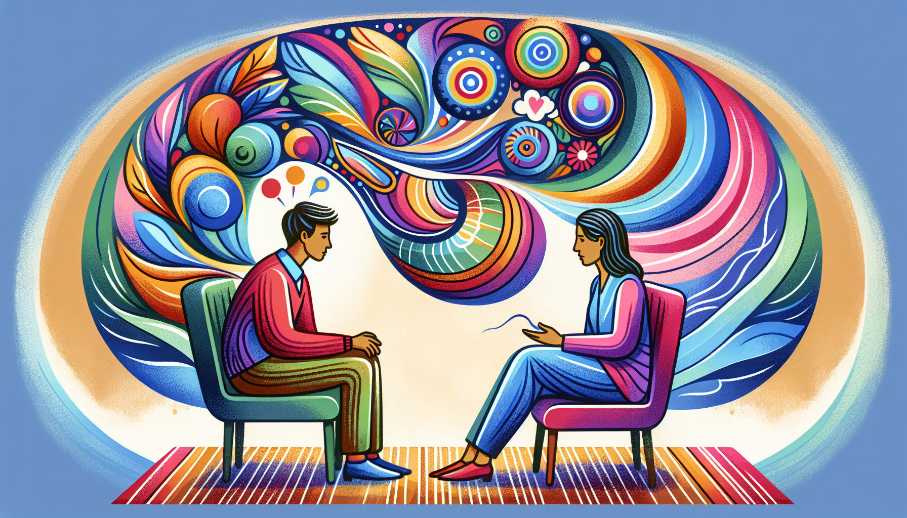 An illustration depicting the process of EMDR therapy.