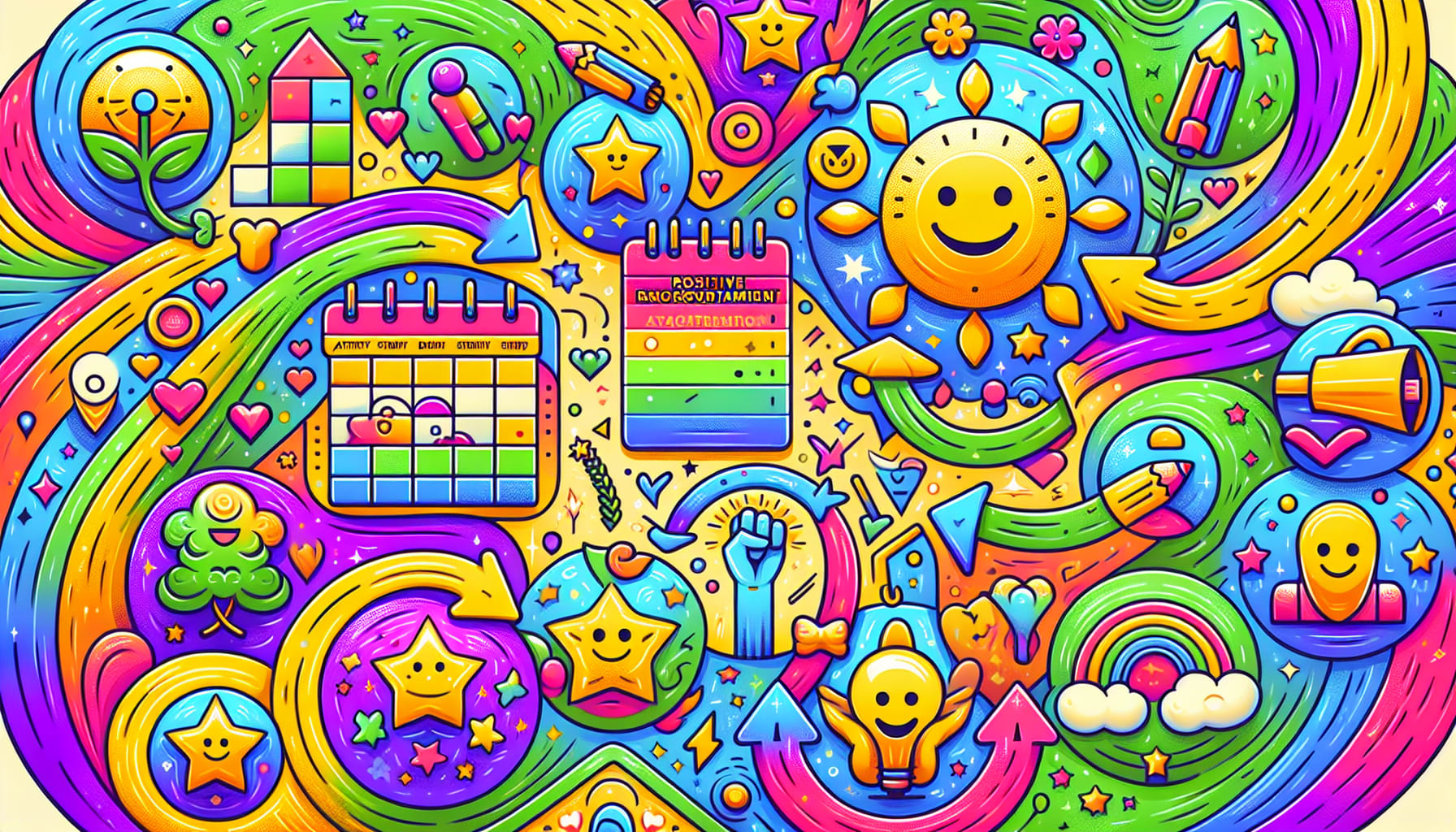An illustration showing key techniques used in behavioral activation therapy.