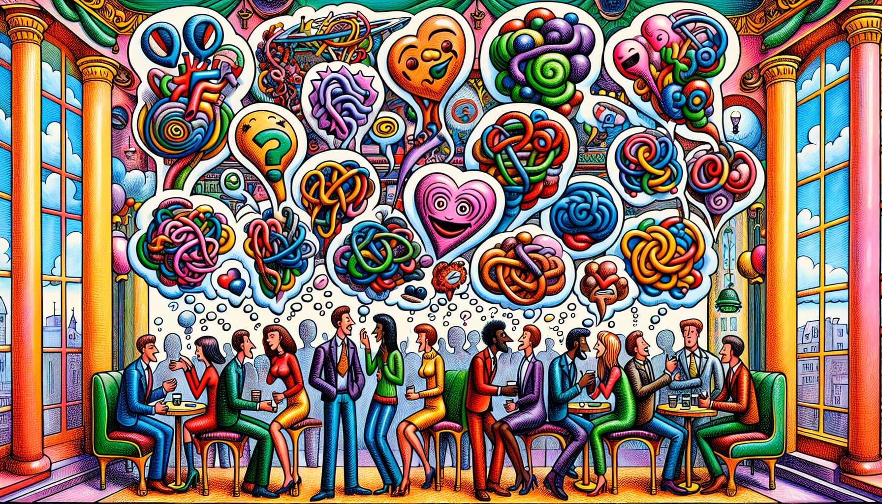 A cartoon illustrating why people engage in mind reading.