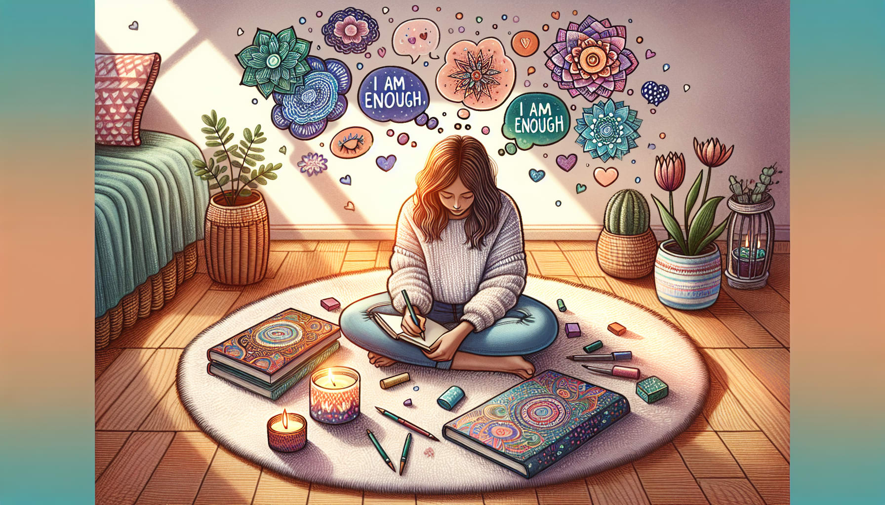 A drawing of strategies to overcome personalization, focusing on self-help techniques.