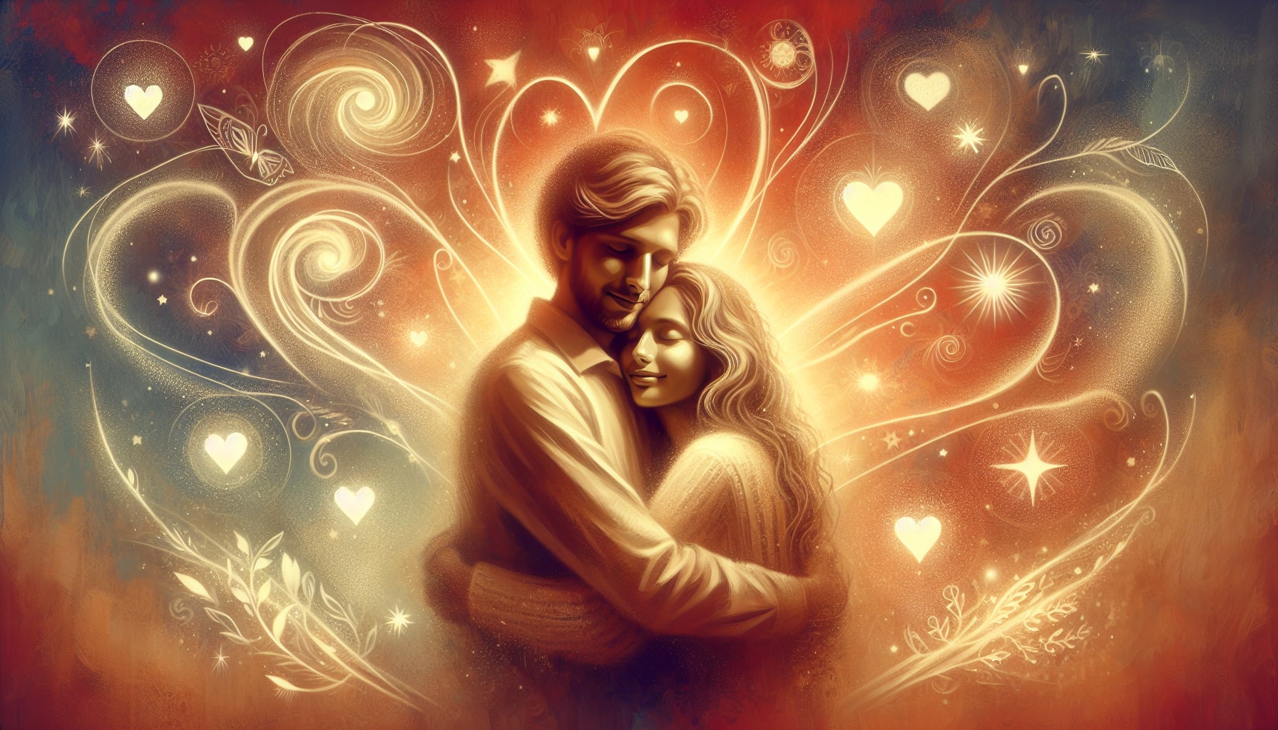 An artistic representation of the benefits of physical touch in relationships.