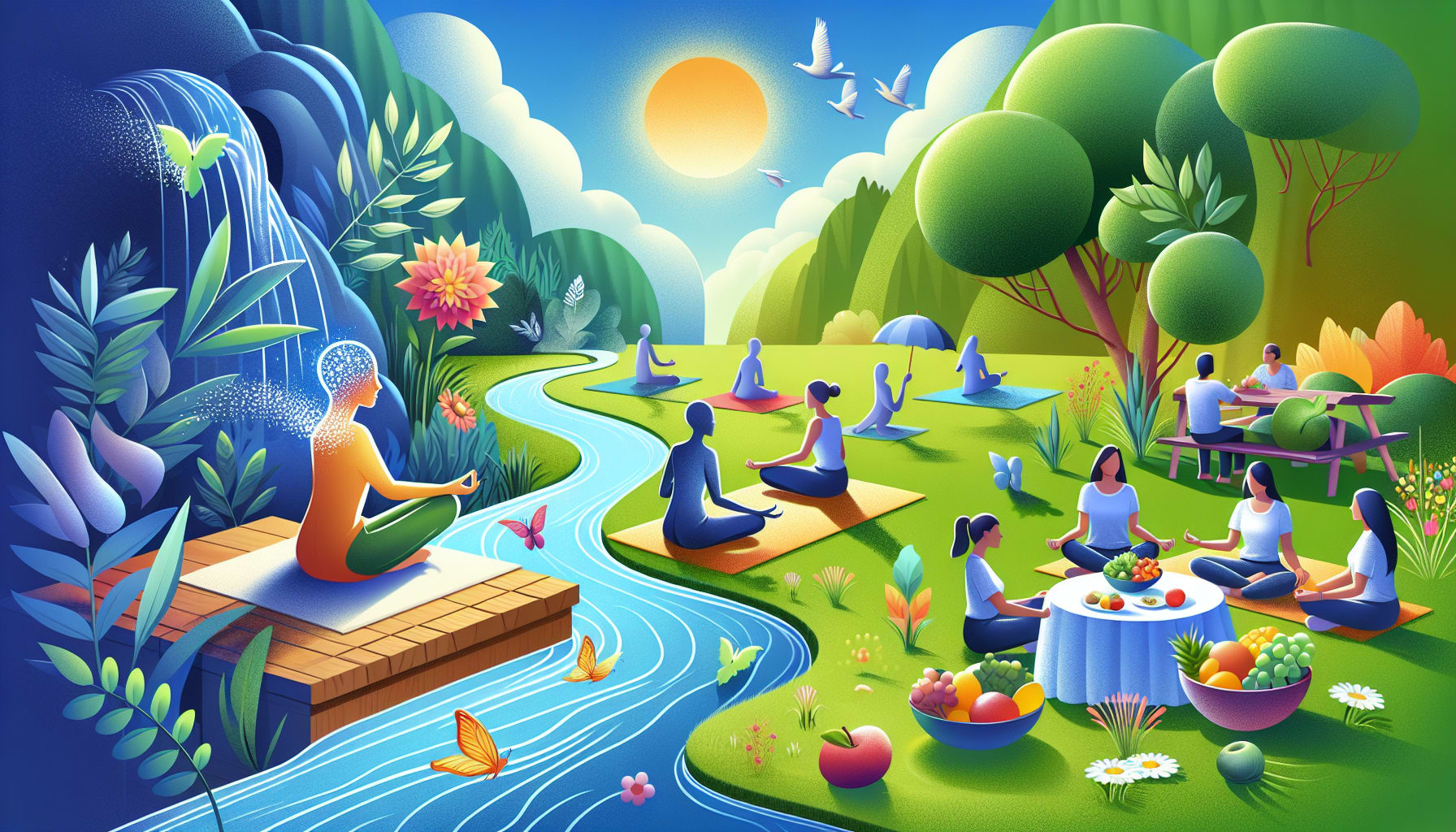 An artistic depiction of practical tips for implementing cognitive defusion techniques.
