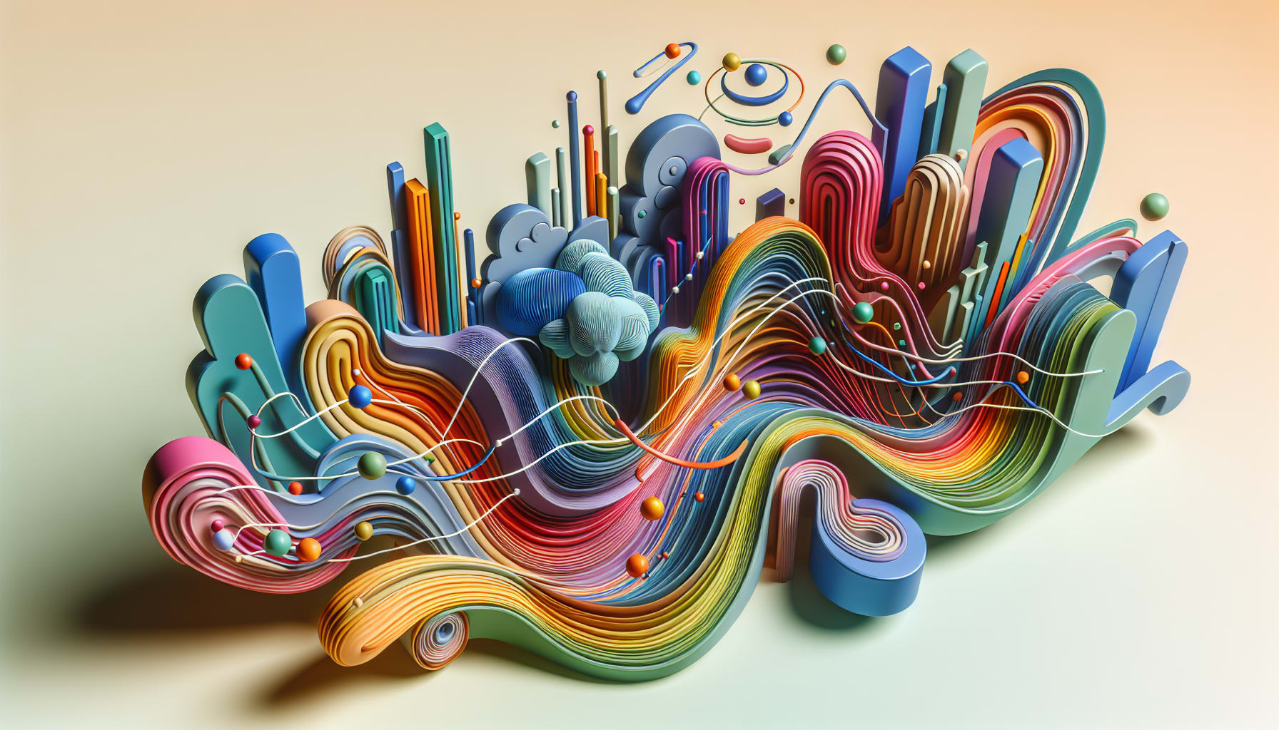 A dimensional representation of mental health symptoms, showcasing their overlapping nature.