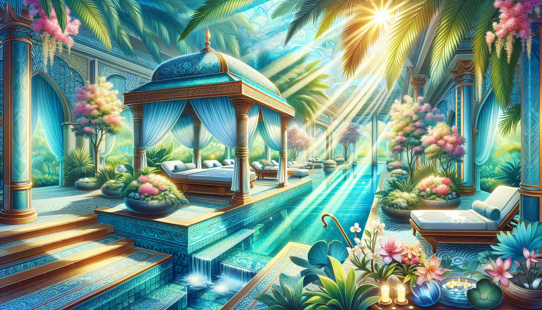 A luxurious spa resort offering relaxation and wellness services.