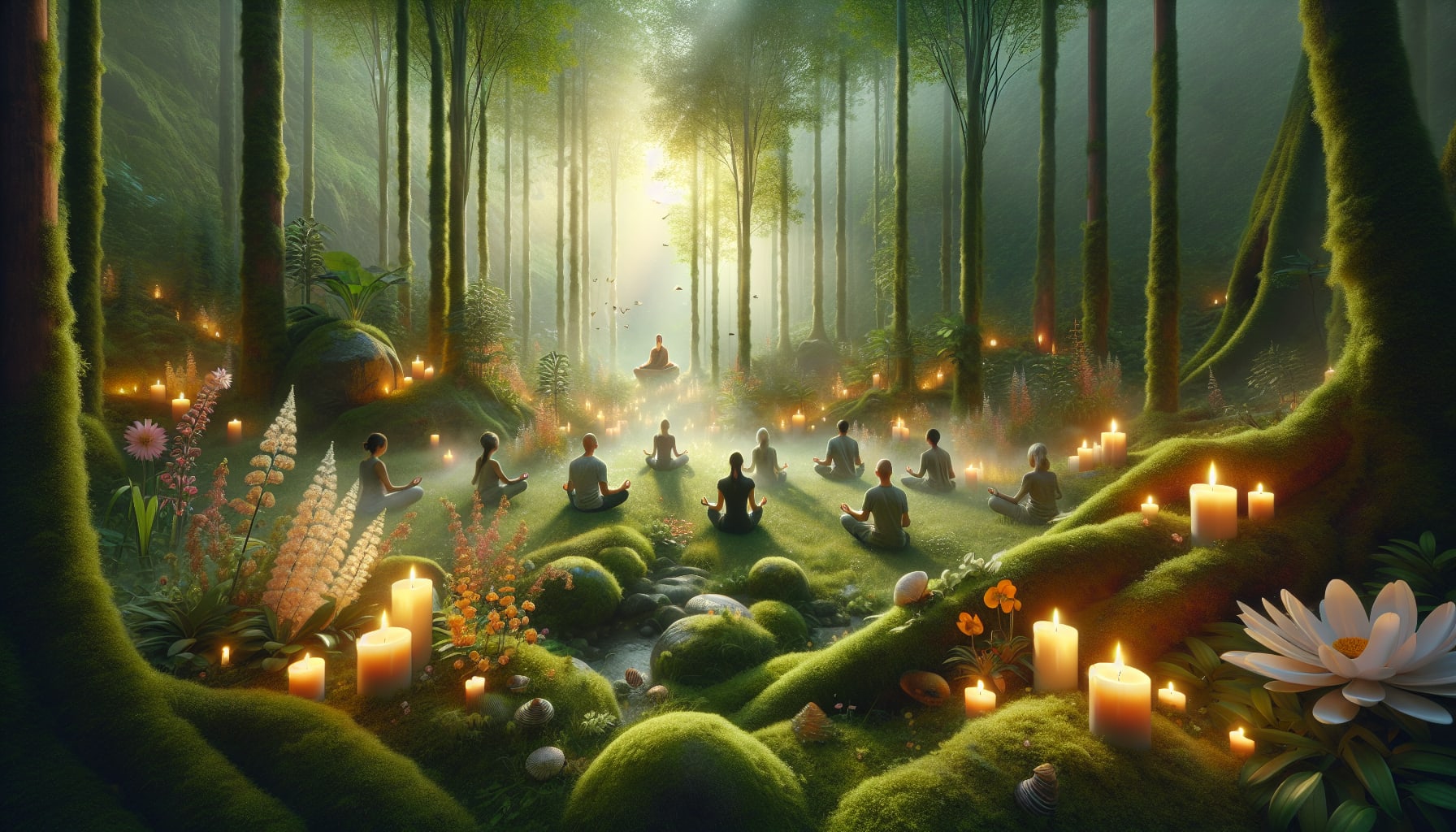 A spiritual and mindfulness retreat with meditation activities.