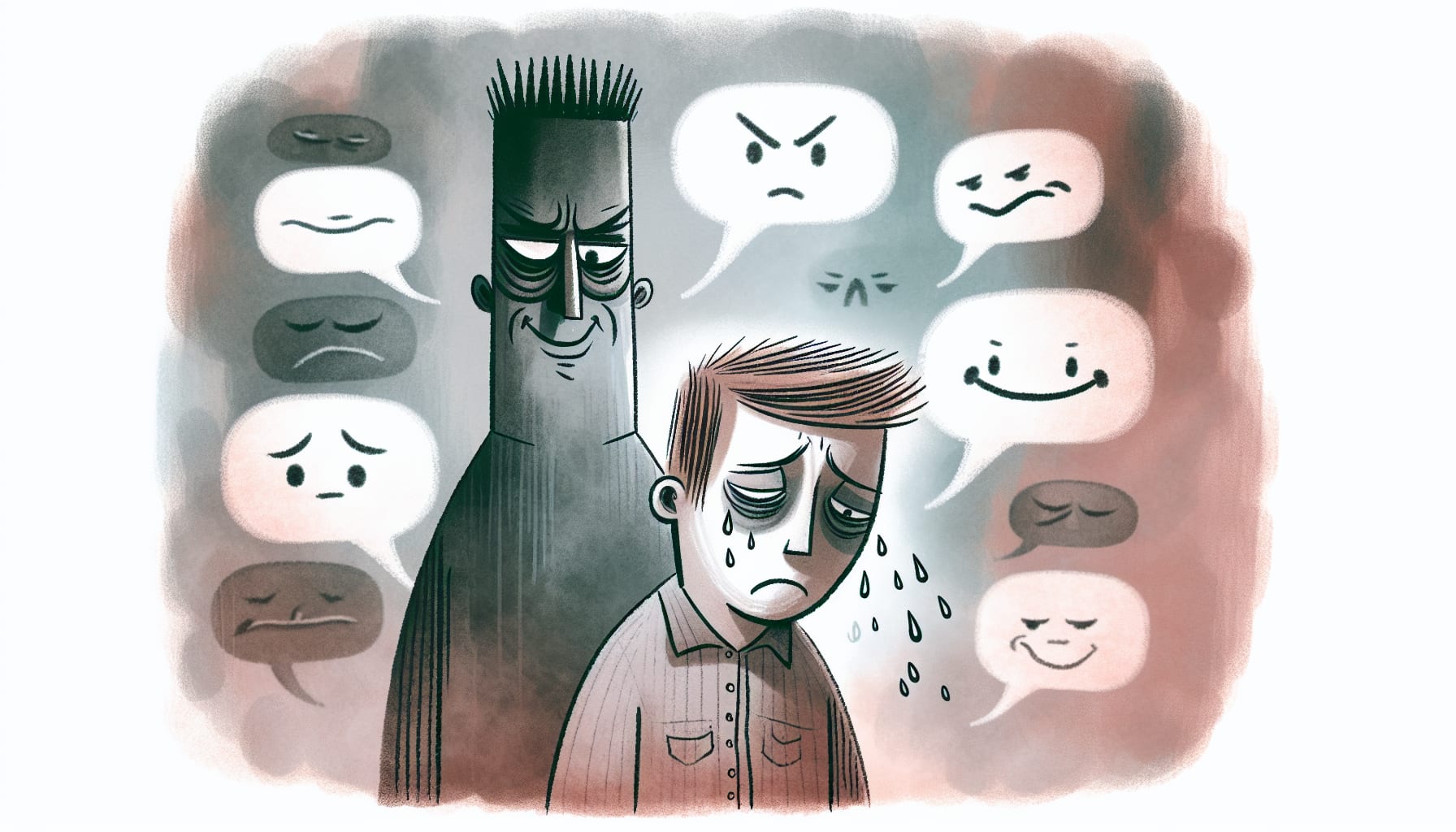 An illustration highlighting the signs of negging in social interactions.