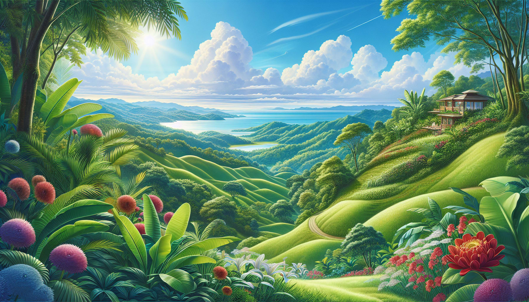A breathtaking view of a unique retreat experience in Costa Rica, featuring natural landscapes.