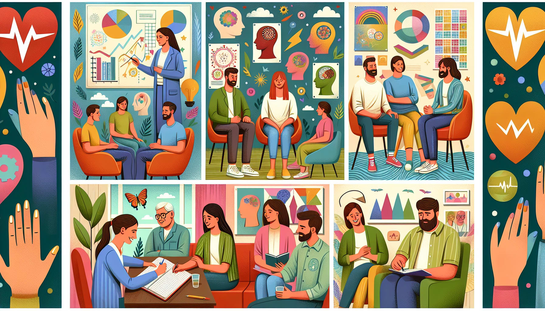 A visual representation of different therapy approaches available.