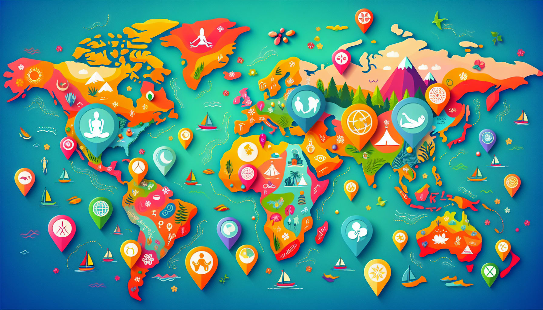 Popular destinations for mental health retreats around the world.