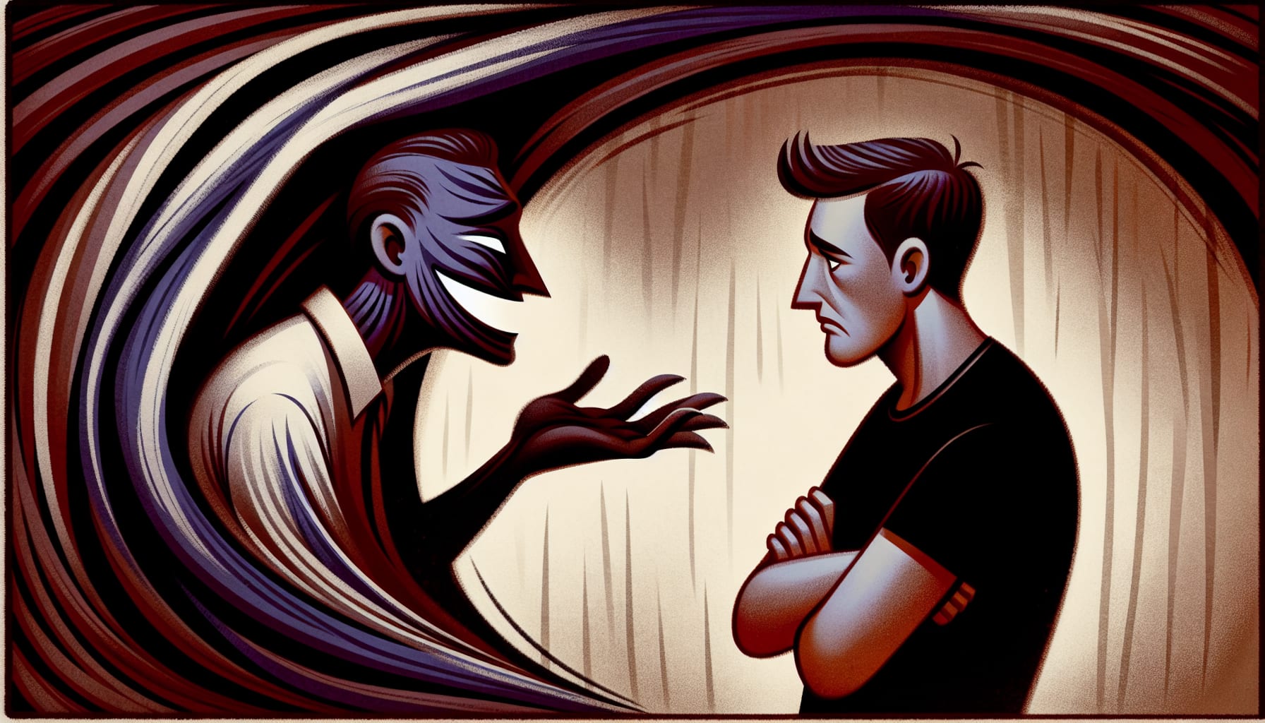 An illustration depicting the concept of negging and its negative effects.