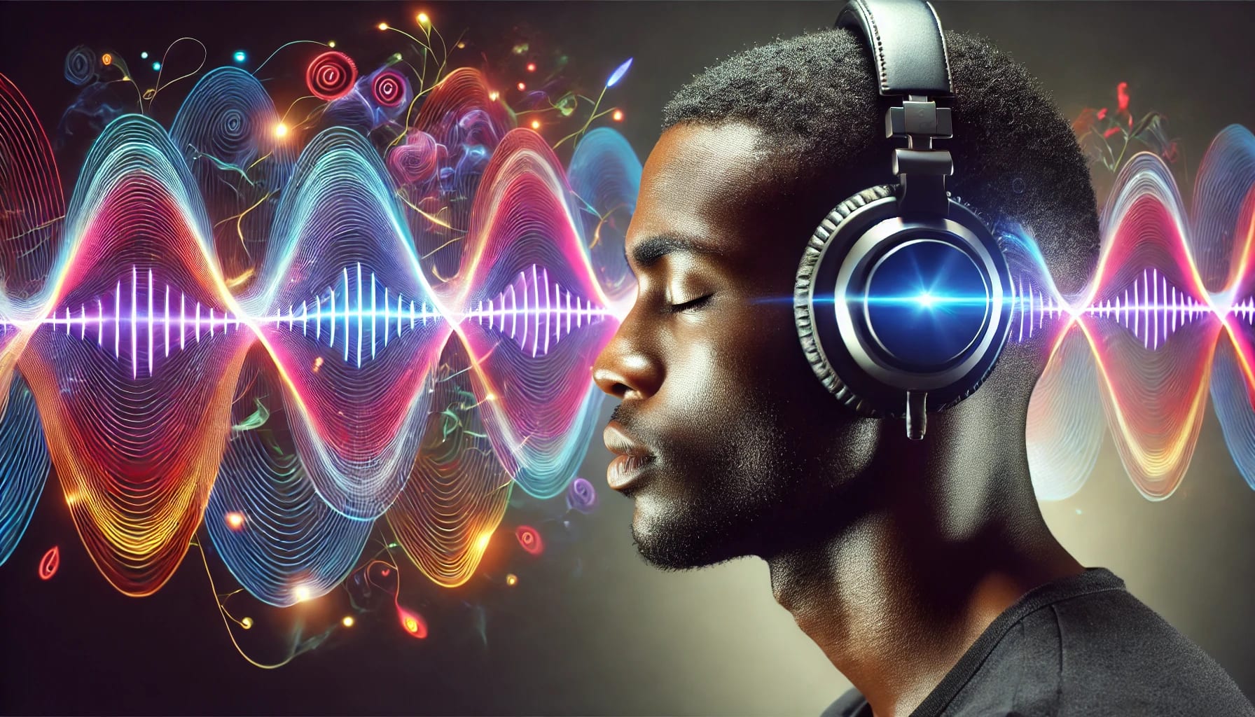 A person practicing binaural stimulation exercises in a calming environment.