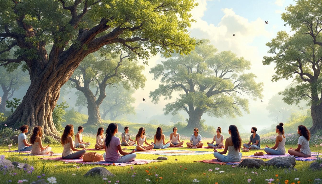 A community gathering focused on mindfulness.