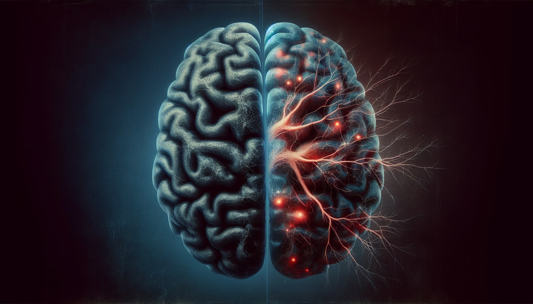 Illustration depicting shared neurobiological features of physical injury and trauma