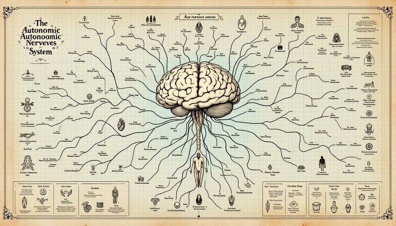 A visual representation of the hierarchy of the autonomic nervous system.