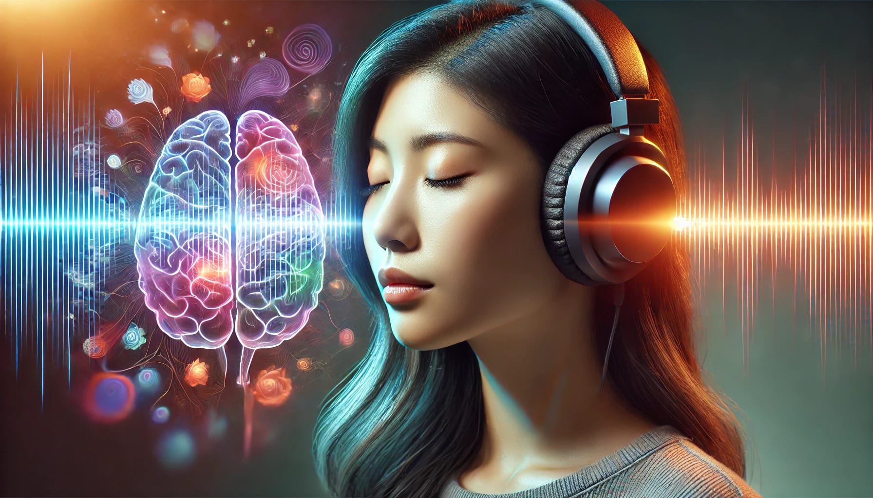 An illustration depicting the concept of binaural stimulation.