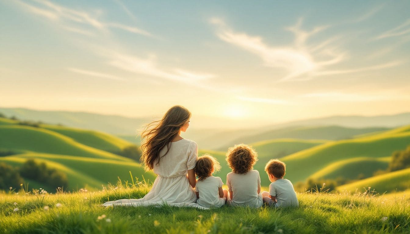 A family practicing mindfulness together.